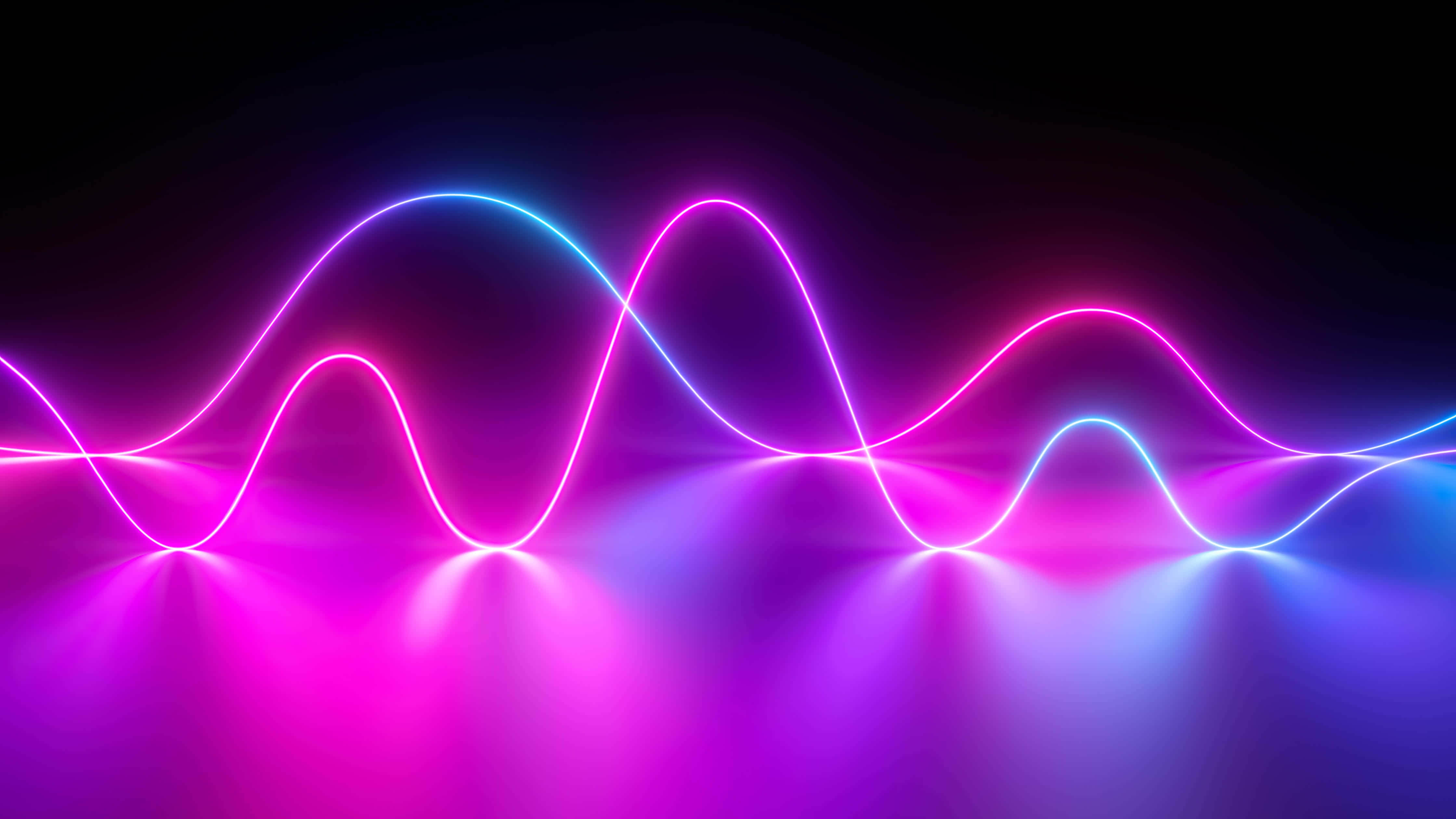 Fluorescent, neon pink, blue, 4K Desktop Wallpaper