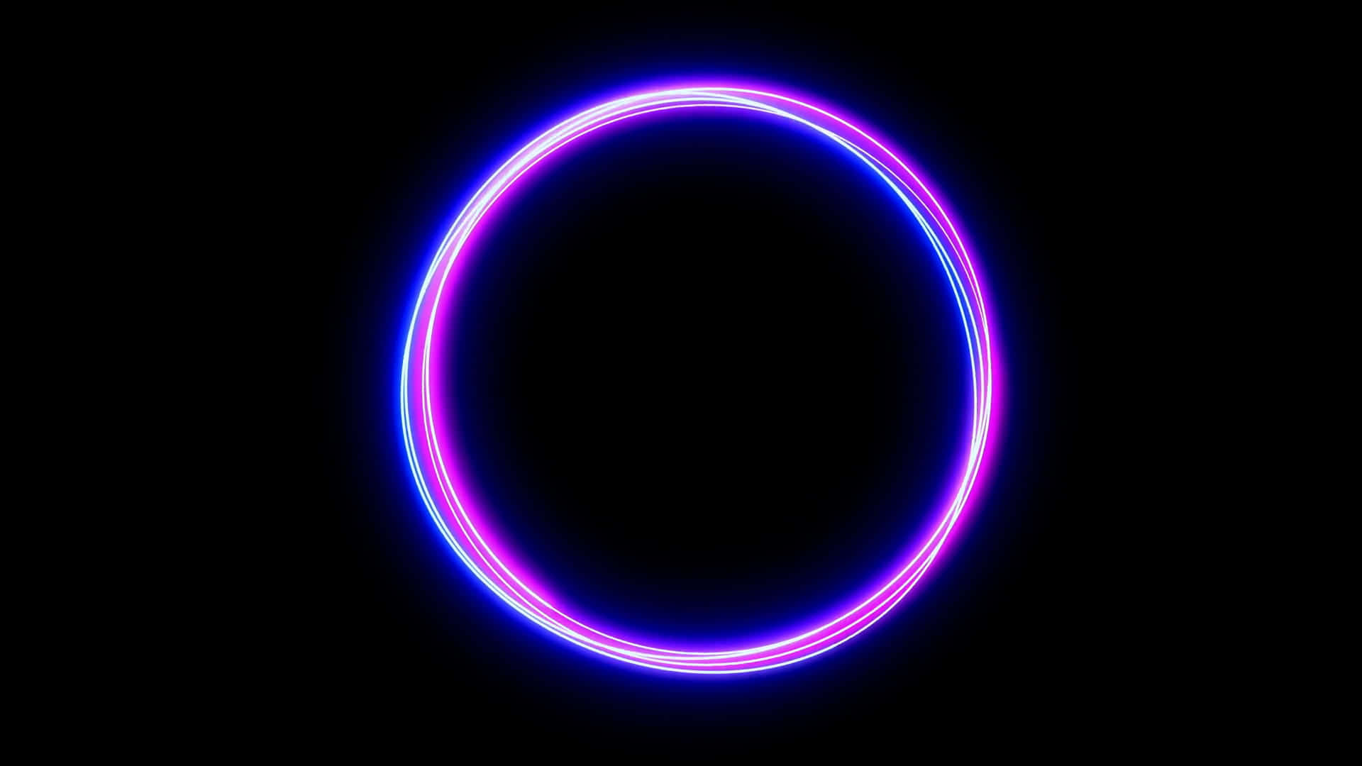 fluorescent, neon circle, blue, Full HD Desktop Wallpaper