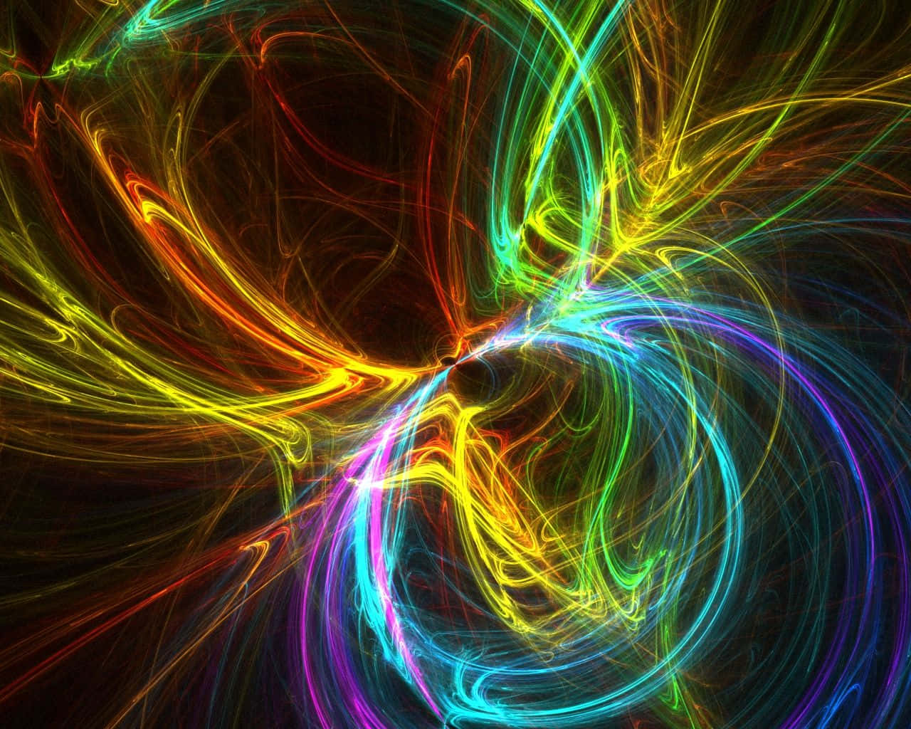 neon energy streams, cosmic dance, dark void, HD Desktop Wallpaper