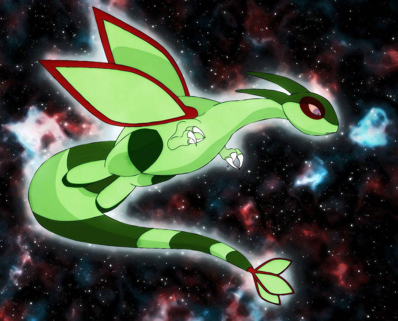 Flygon, galaxy, cosmic nebula, HD Desktop Wallpaper