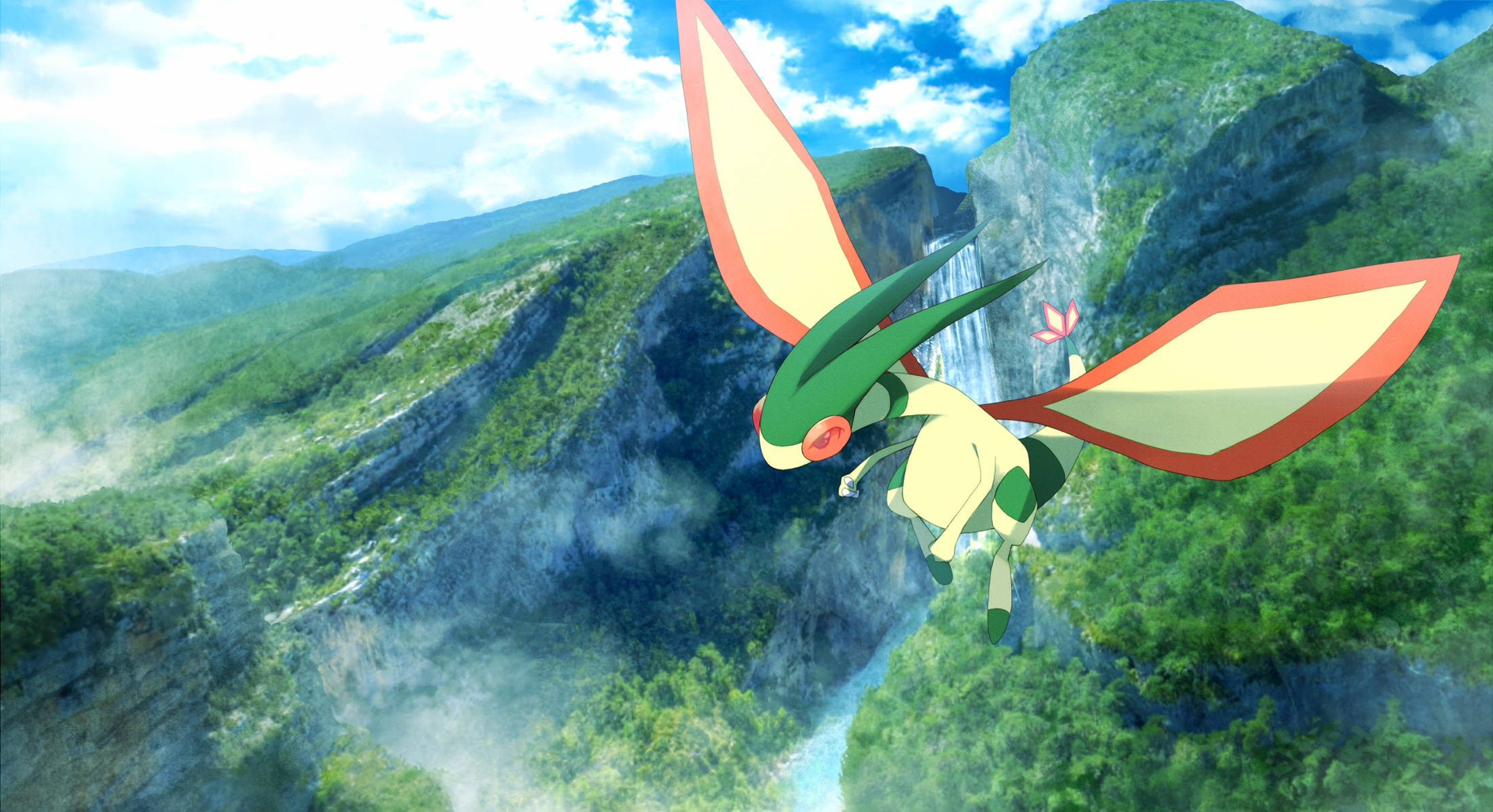 Flygon, mountains, mountain valley, Full HD Desktop Wallpaper