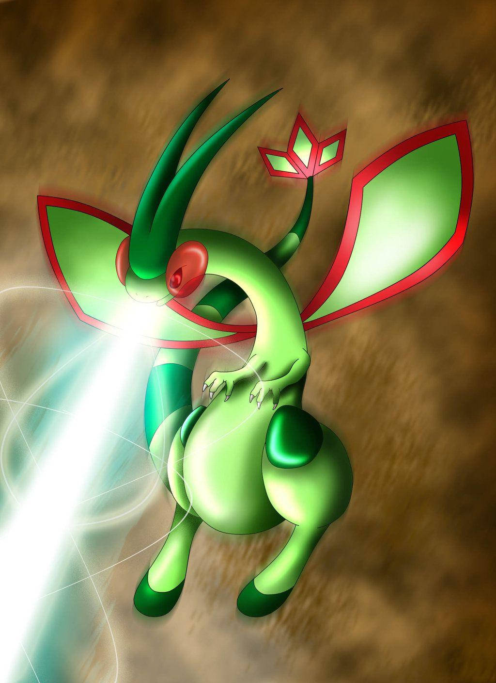 Flygon, anime-style, vibrant green, HD Phone Wallpaper