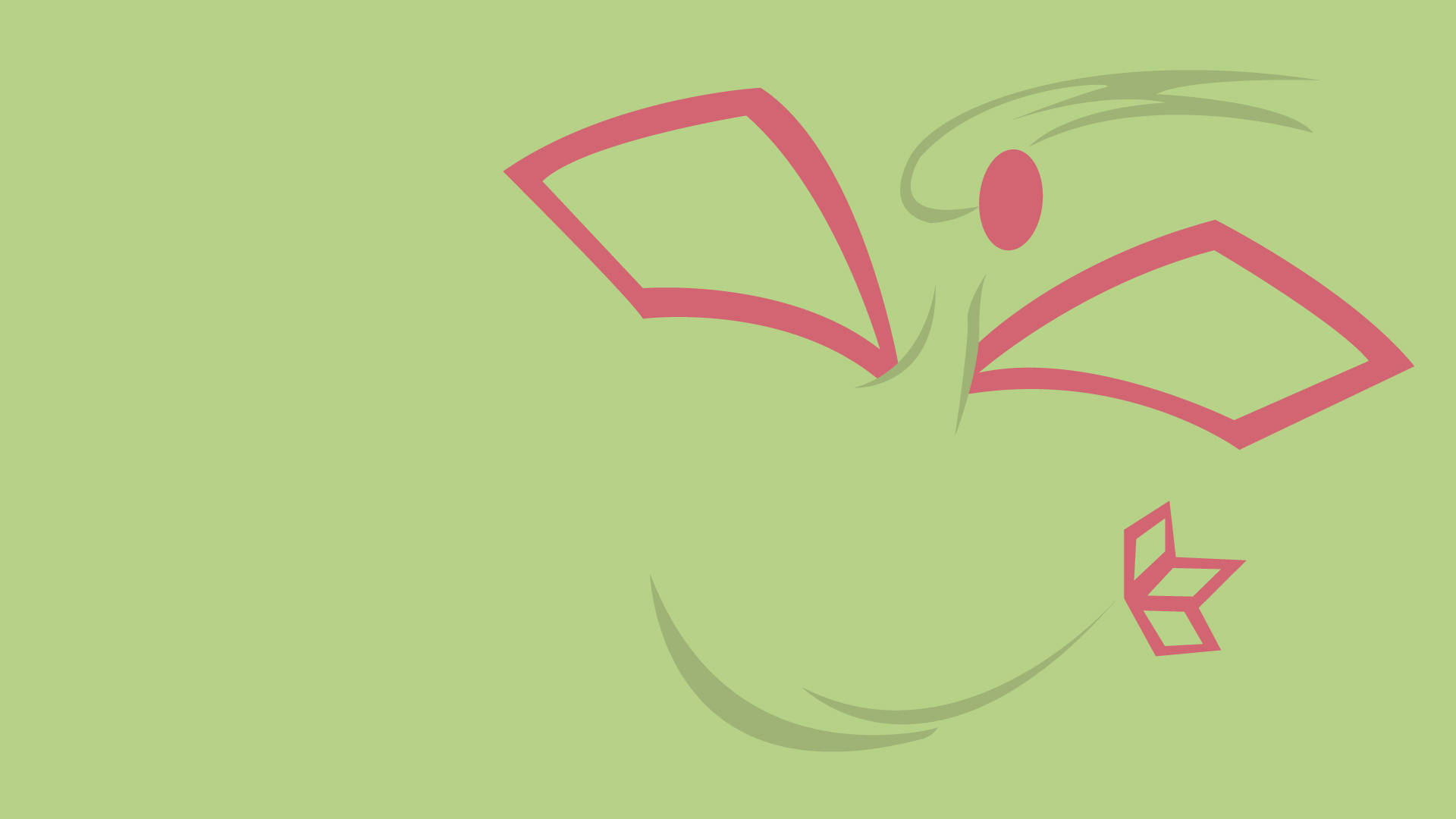 Flygon, green, minimalist, Full HD Desktop Wallpaper