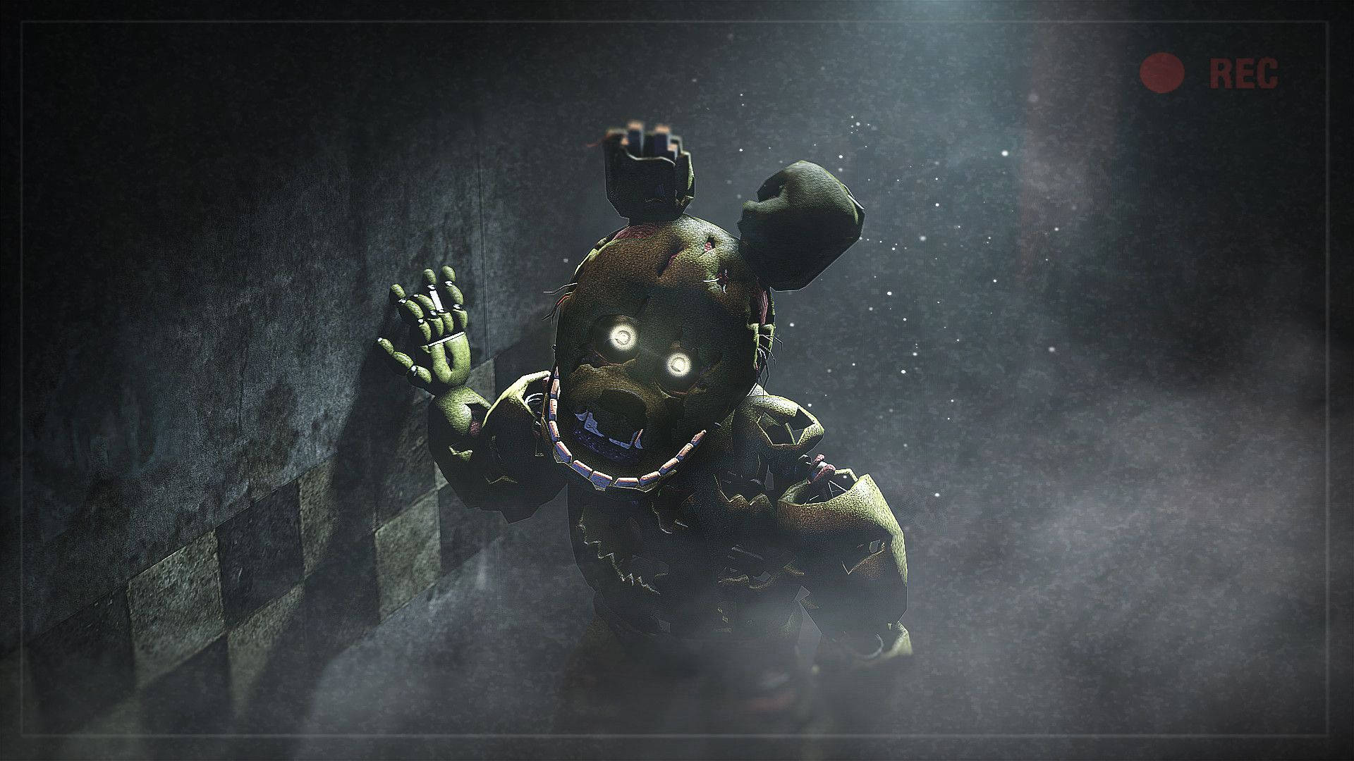 FNAF, glowing eyes, animatronic bear, Full HD Desktop Wallpaper