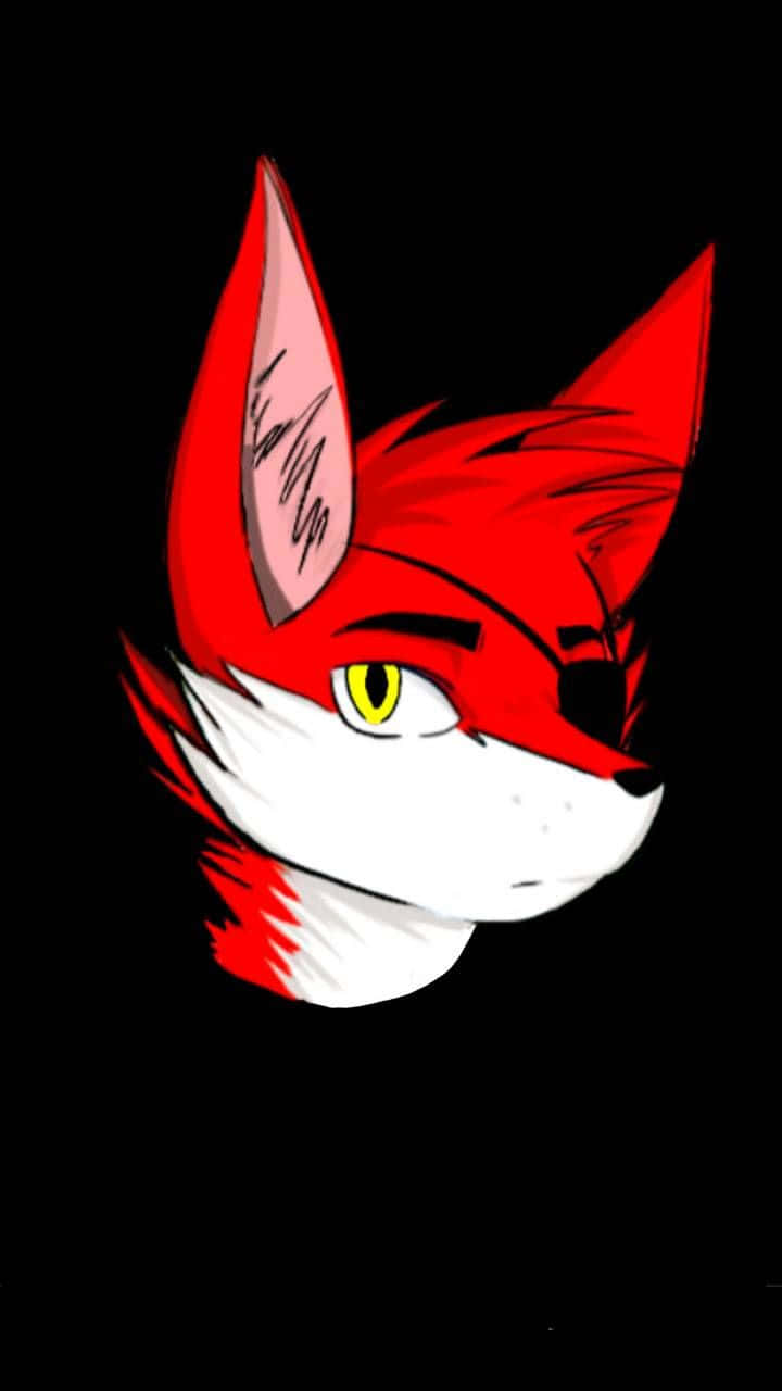 Fnaf Foxy, red fox head, yellow eyes, HD Phone Wallpaper