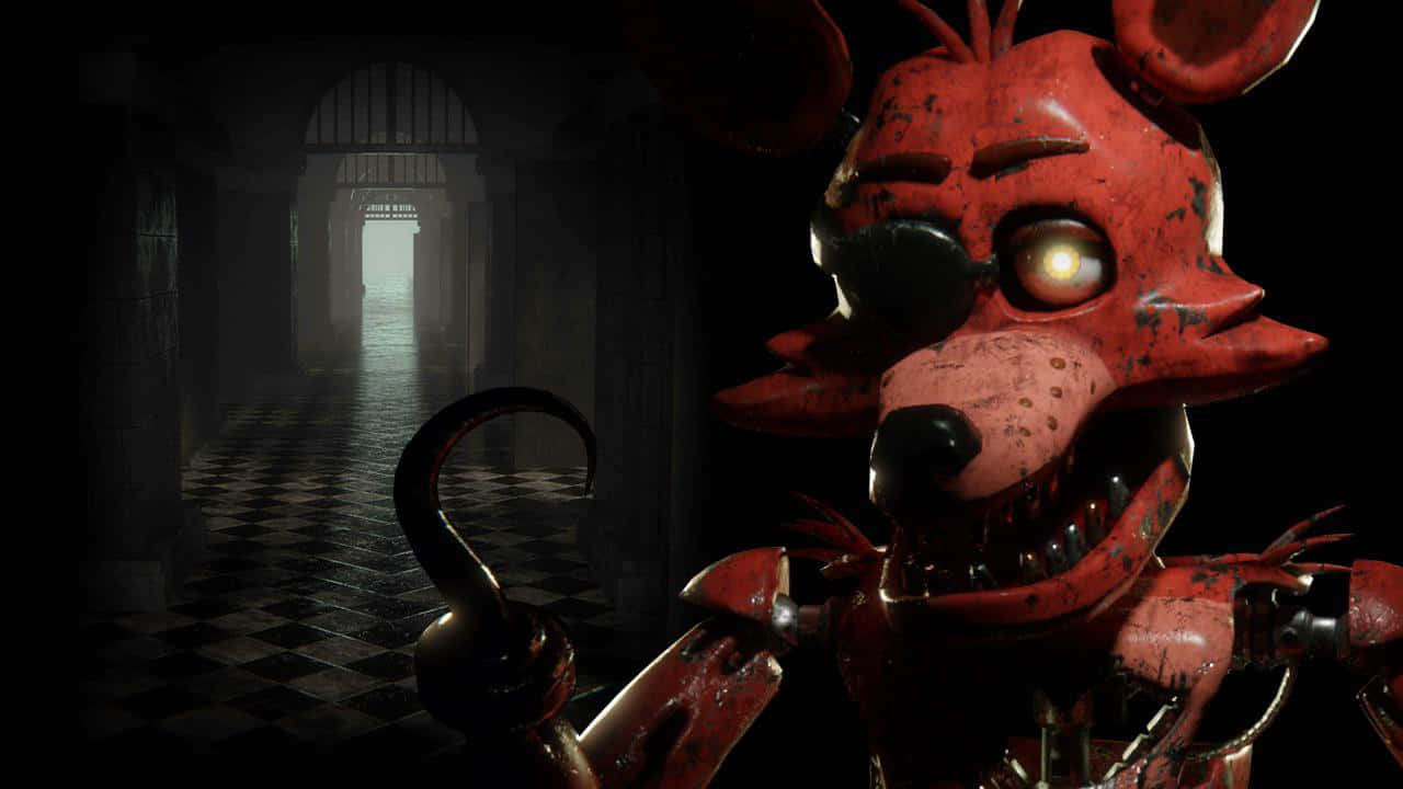 Fnaf Foxy, red animatronic fox, hook hand, HD Desktop Wallpaper