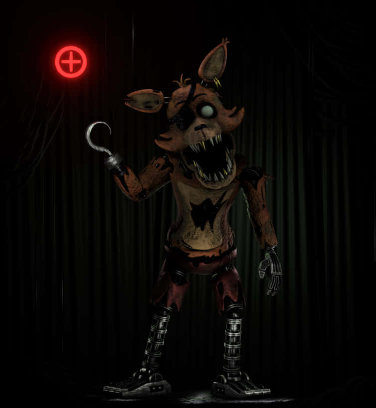Fnaf Foxy, hook hand, glowing eye, SD Phone Wallpaper