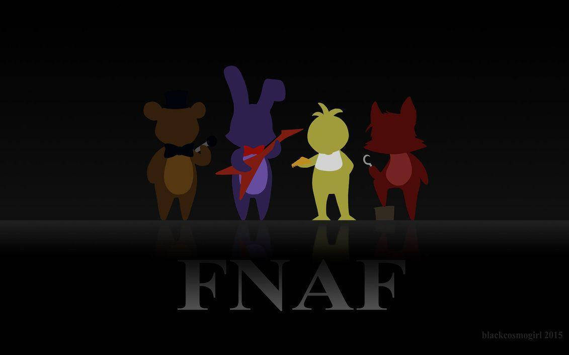 FNaF, animatronics, silhouette, SD Desktop Wallpaper