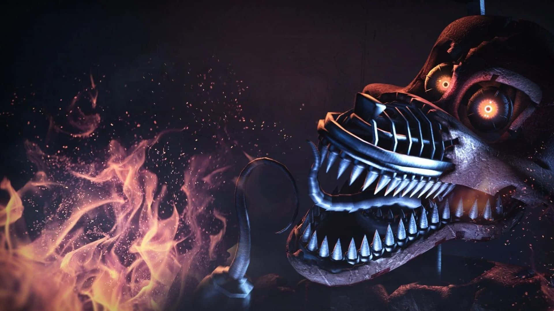 FNAF, animatronic, glowing eyes, Full HD Desktop Wallpaper