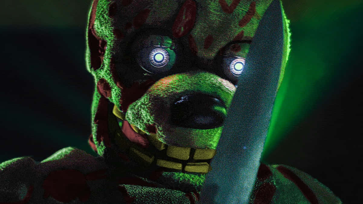 Fnaf Movie, animatronic bear, glowing eyes, SD Desktop Wallpaper