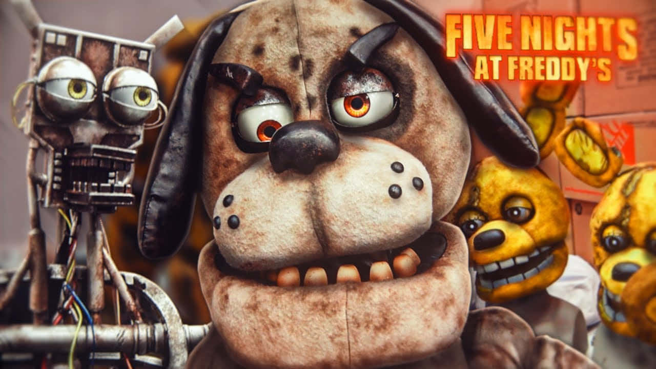 Fnaf Movie, animatronic dog, wide eyes, HD Desktop Wallpaper