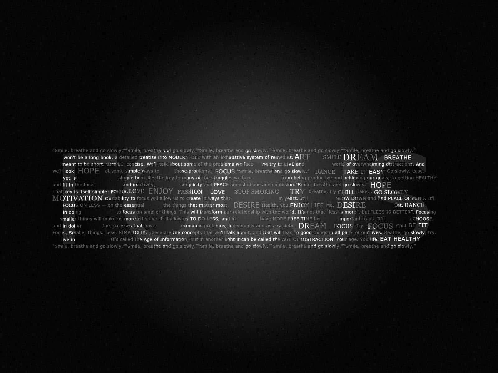 breathe, dream, focus, HD Desktop Wallpaper