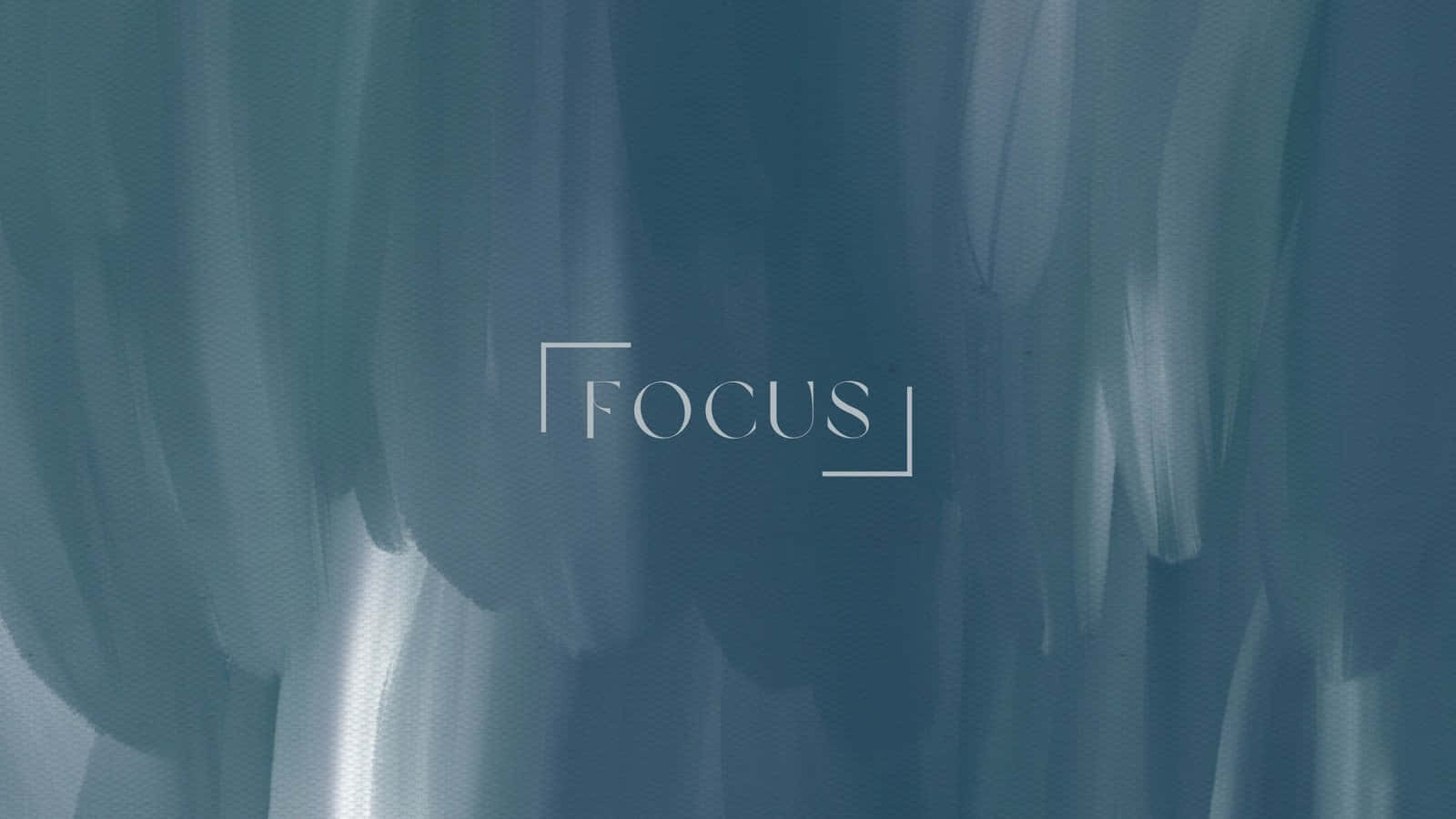 Focused Word, white text, soft blue abstract background, HD Desktop Wallpaper
