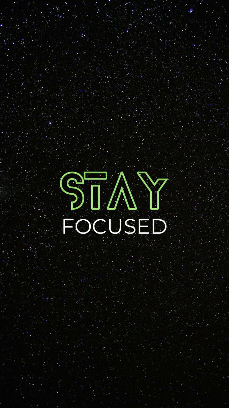 Focused Scribble, green neon outlined text, stay focused, HD Phone Wallpaper