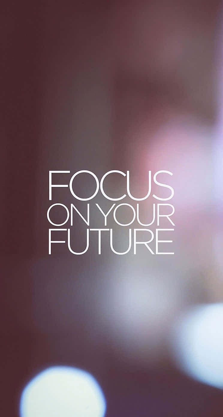 Focused Quote, white bold text, soft blurred background, HD Phone Wallpaper