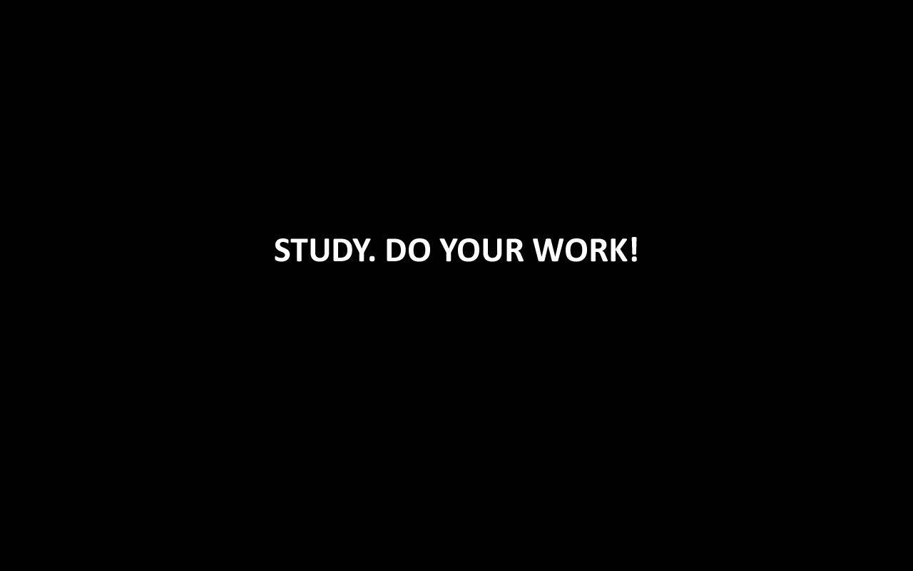 Focus For Studying, white text, solid black background, HD Desktop Wallpaper