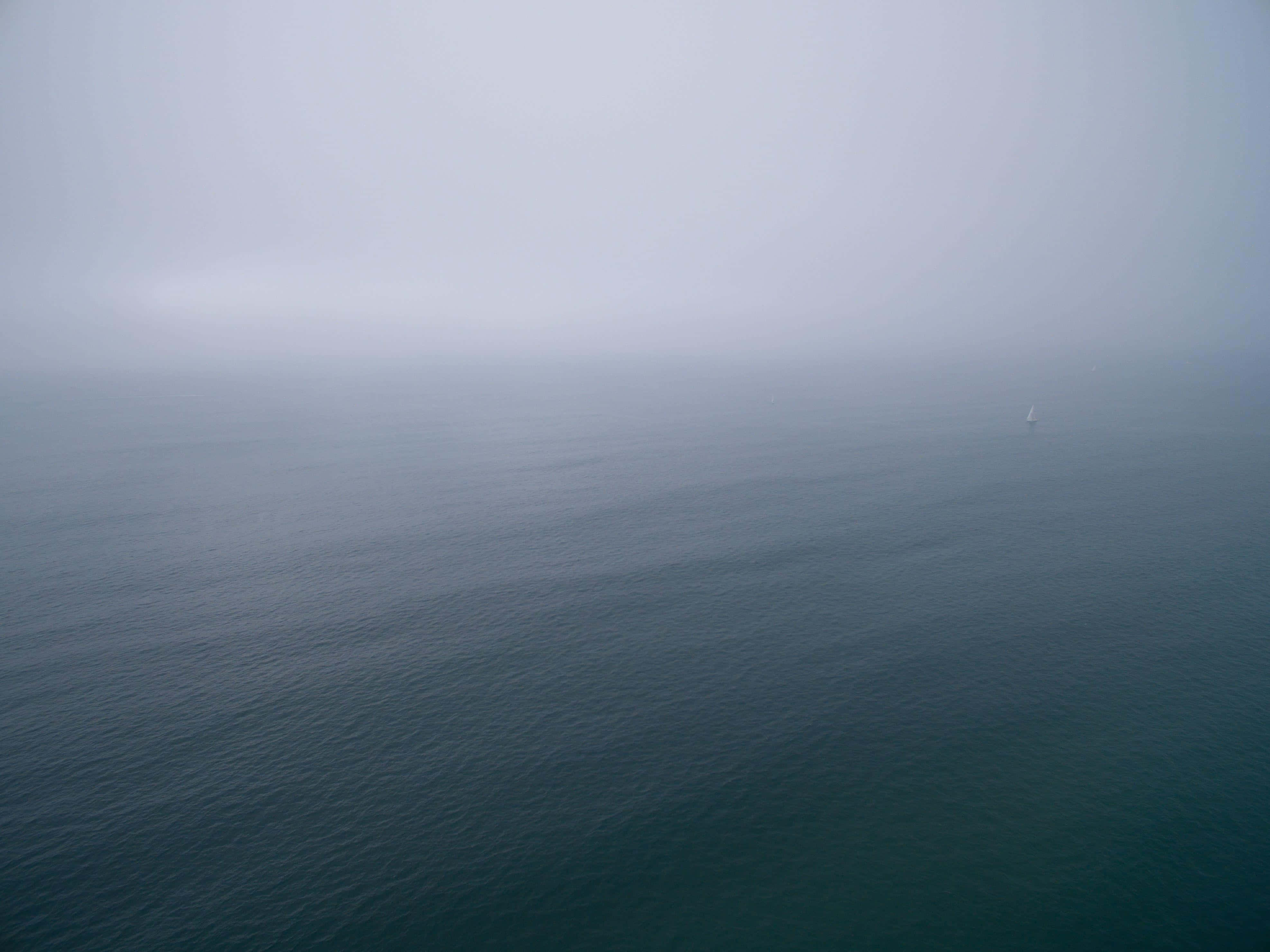 foggy aesthetic, misty aesthetic, sailboat, 4K Desktop Wallpaper