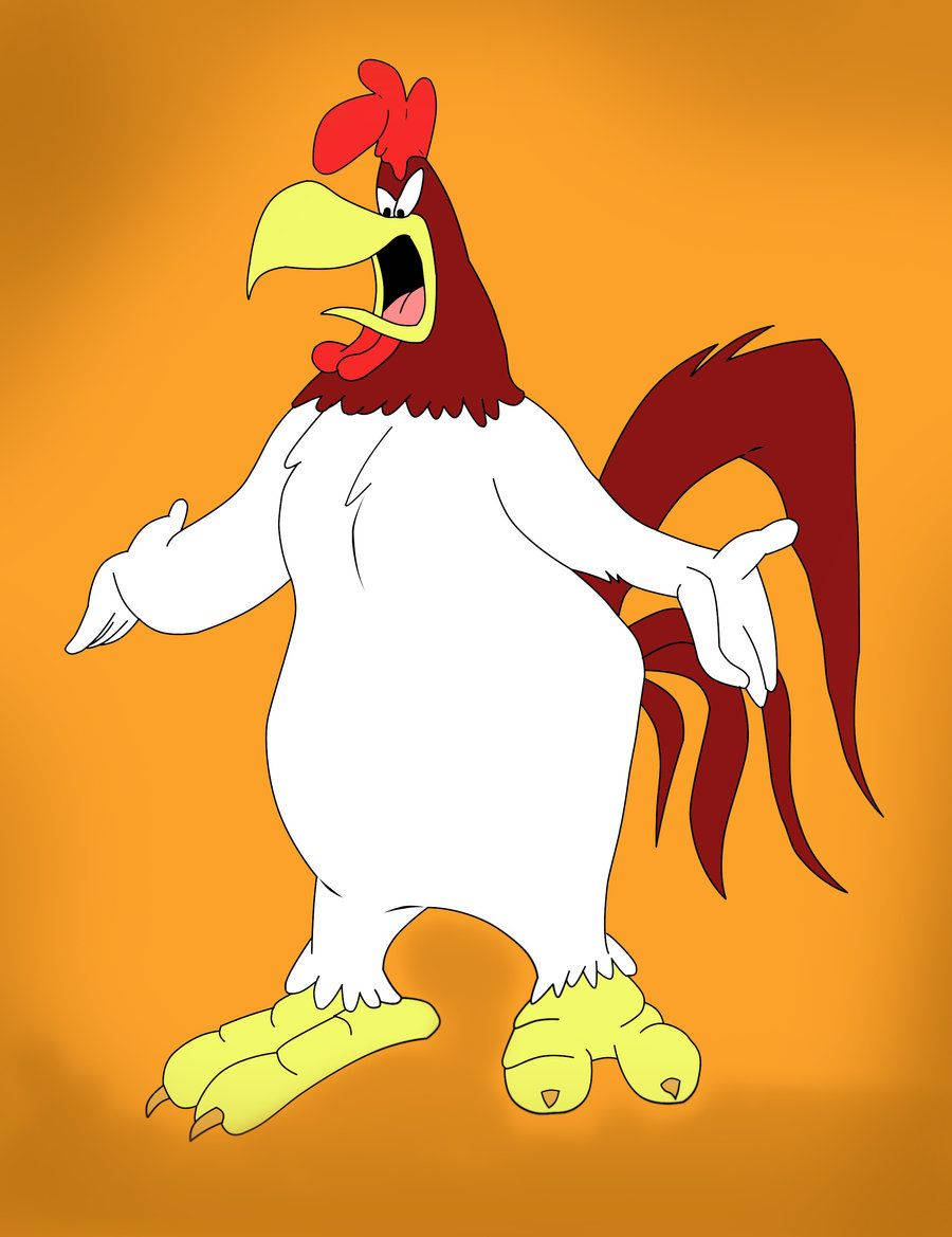 Foghorn Leghorn, red comb, red tail, SD Phone Wallpaper