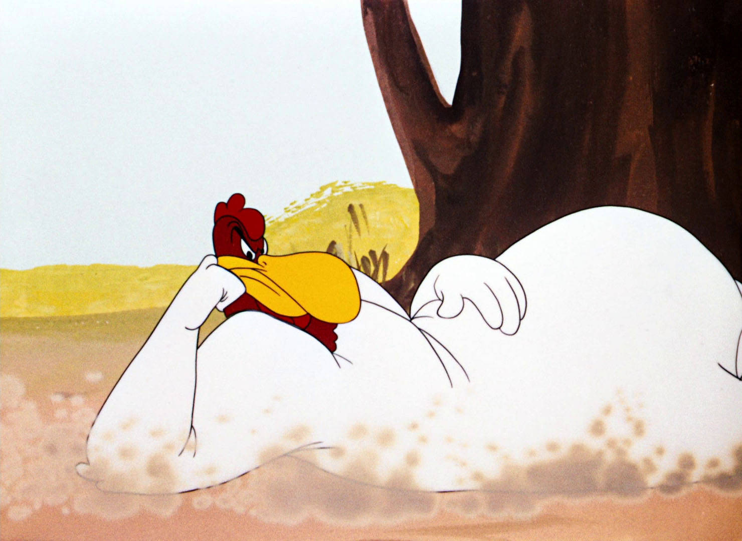 Foghorn Leghorn, cartoon rooster, desert-like setting, HD Desktop Wallpaper