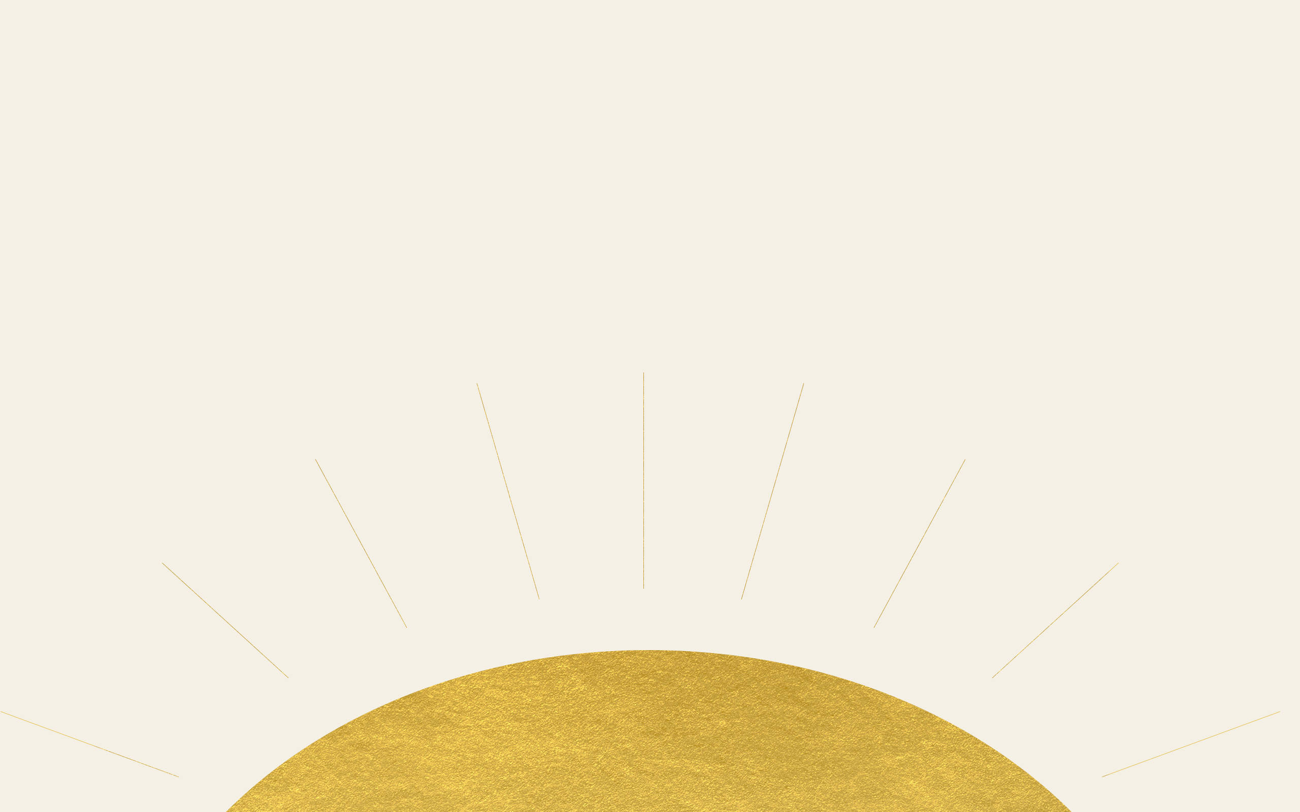 gold foil, sunburst, cream background, 2K Desktop Wallpaper