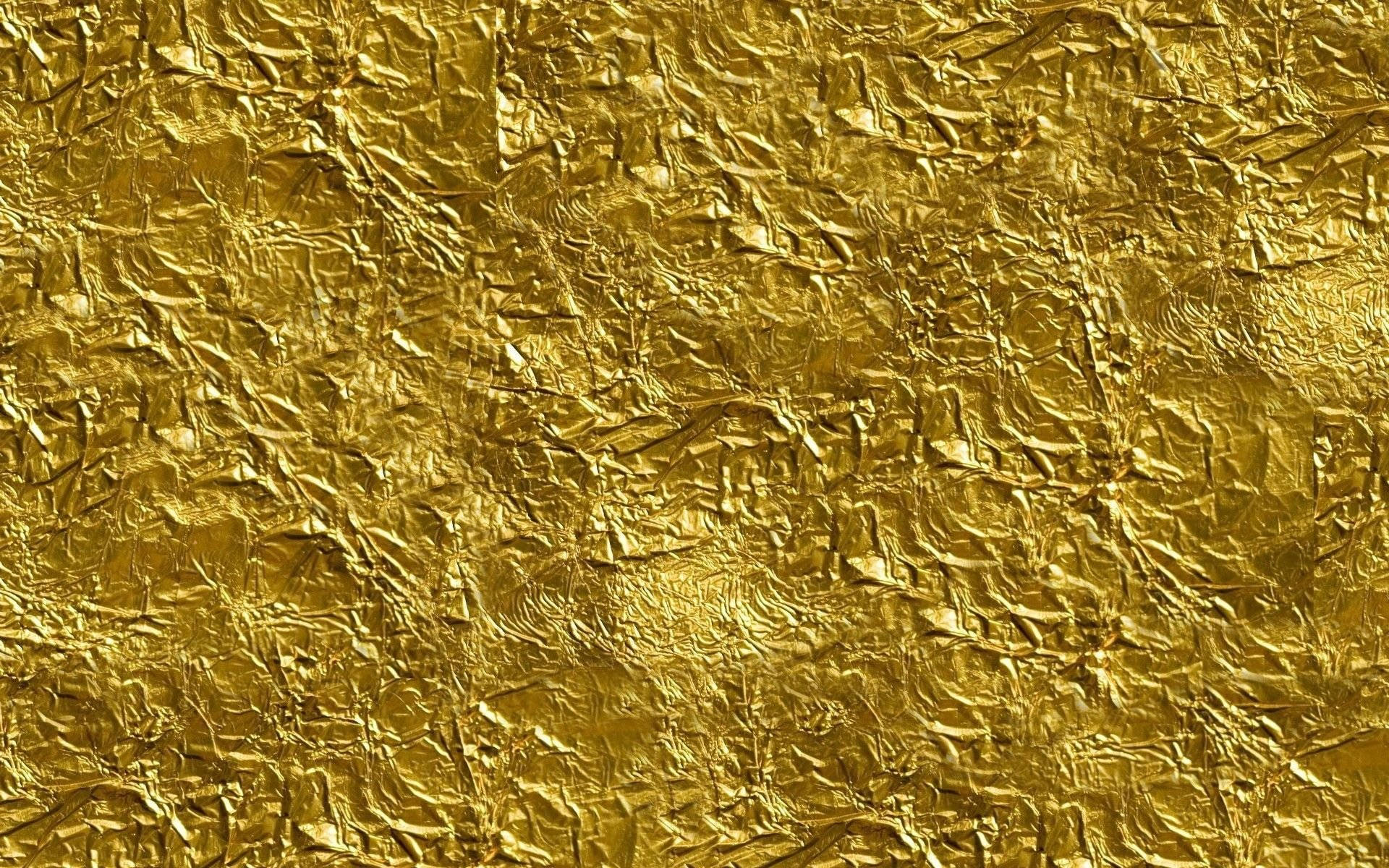 crushed gold foil, golden foil, crinkled, Full HD Desktop Wallpaper