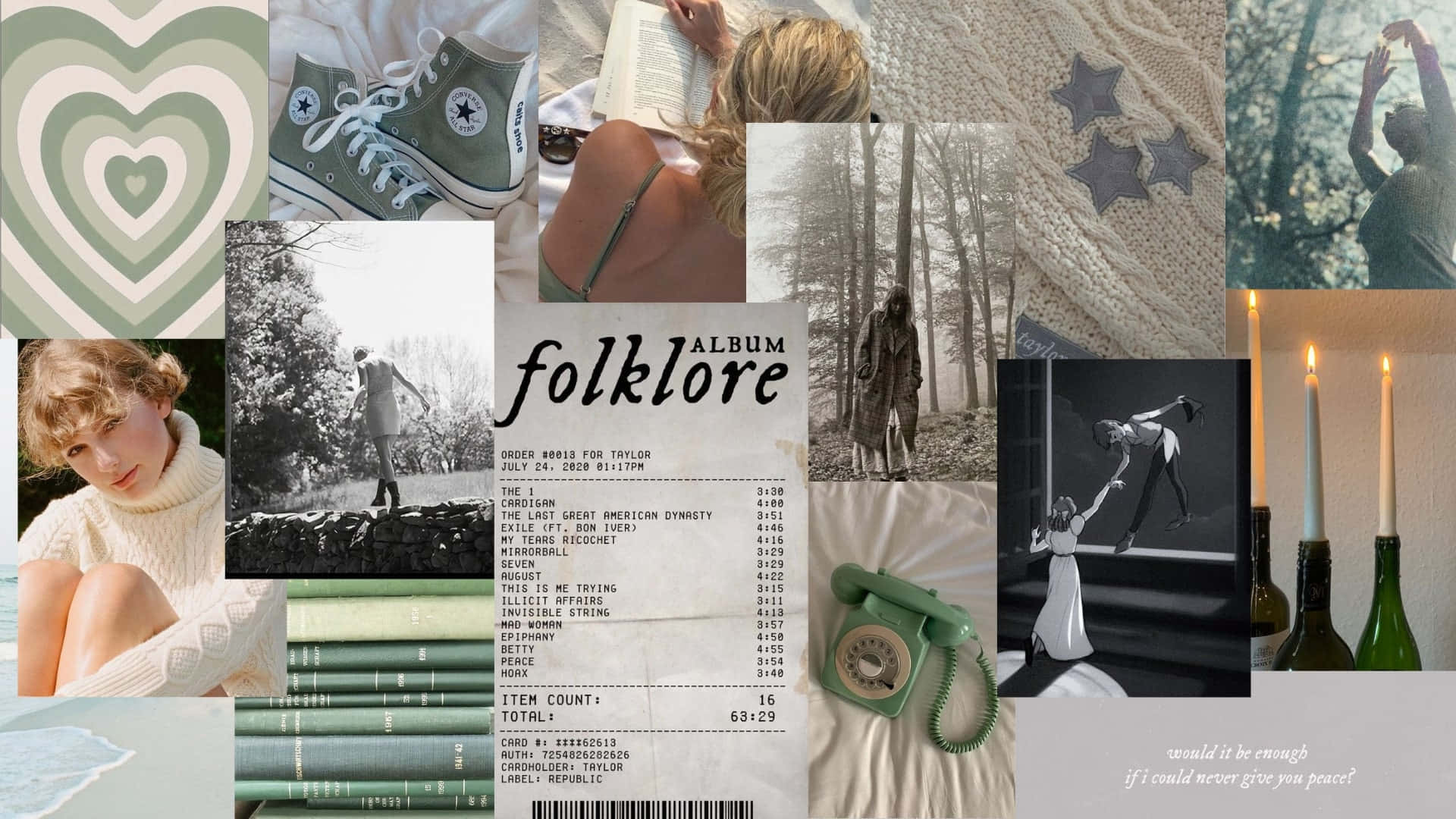 Folklore Aesthetic, green Converse sneakers, woman reading, Full HD Desktop Wallpaper