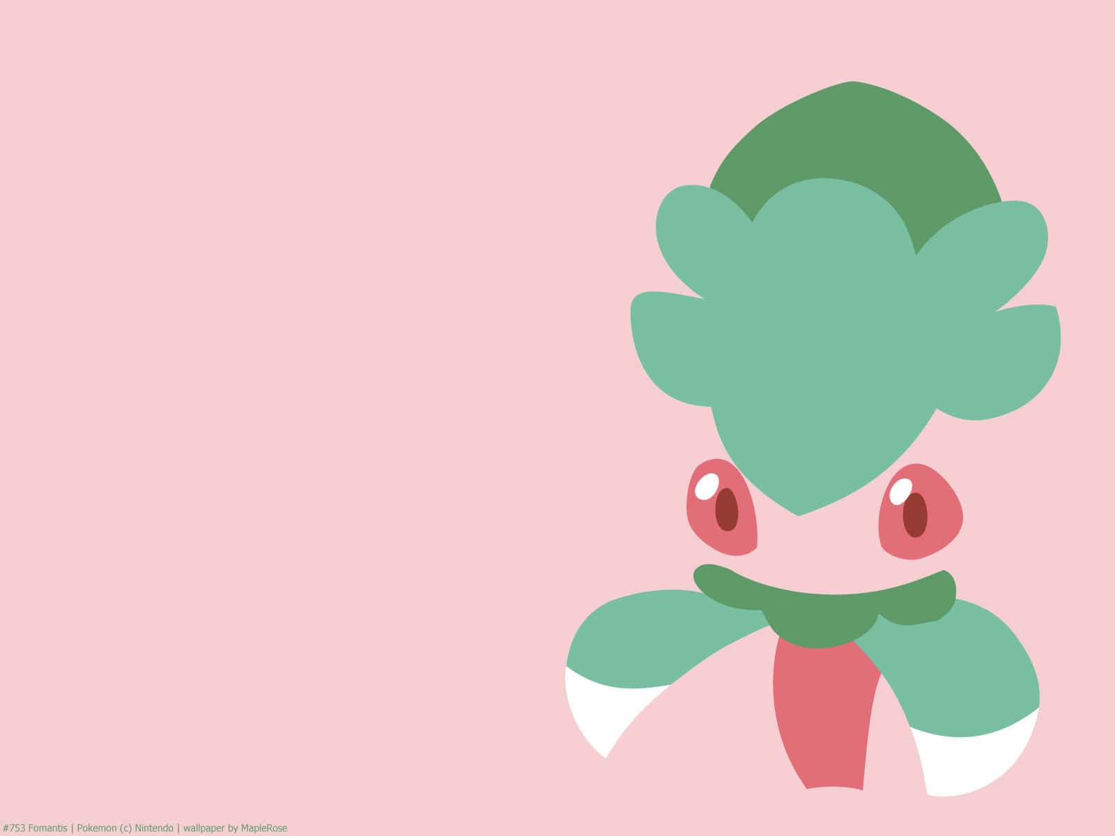 Fomantis, pink, green leafy hair, HD Desktop Wallpaper