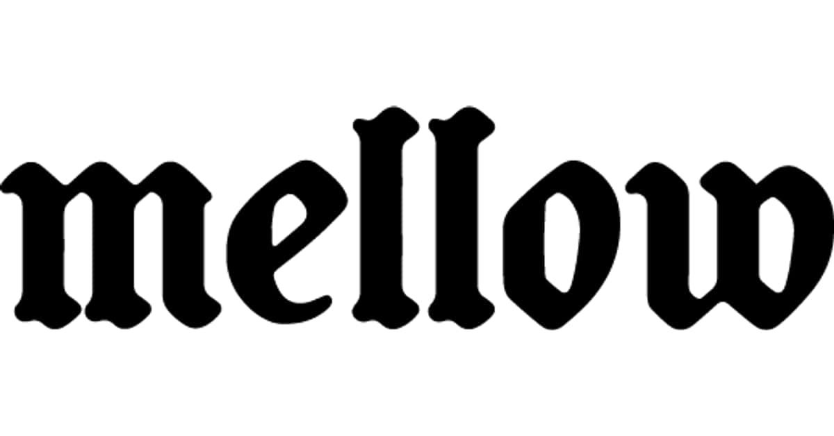 bold black gothic font, plain white background, word mellow, SD Desktop Wallpaper