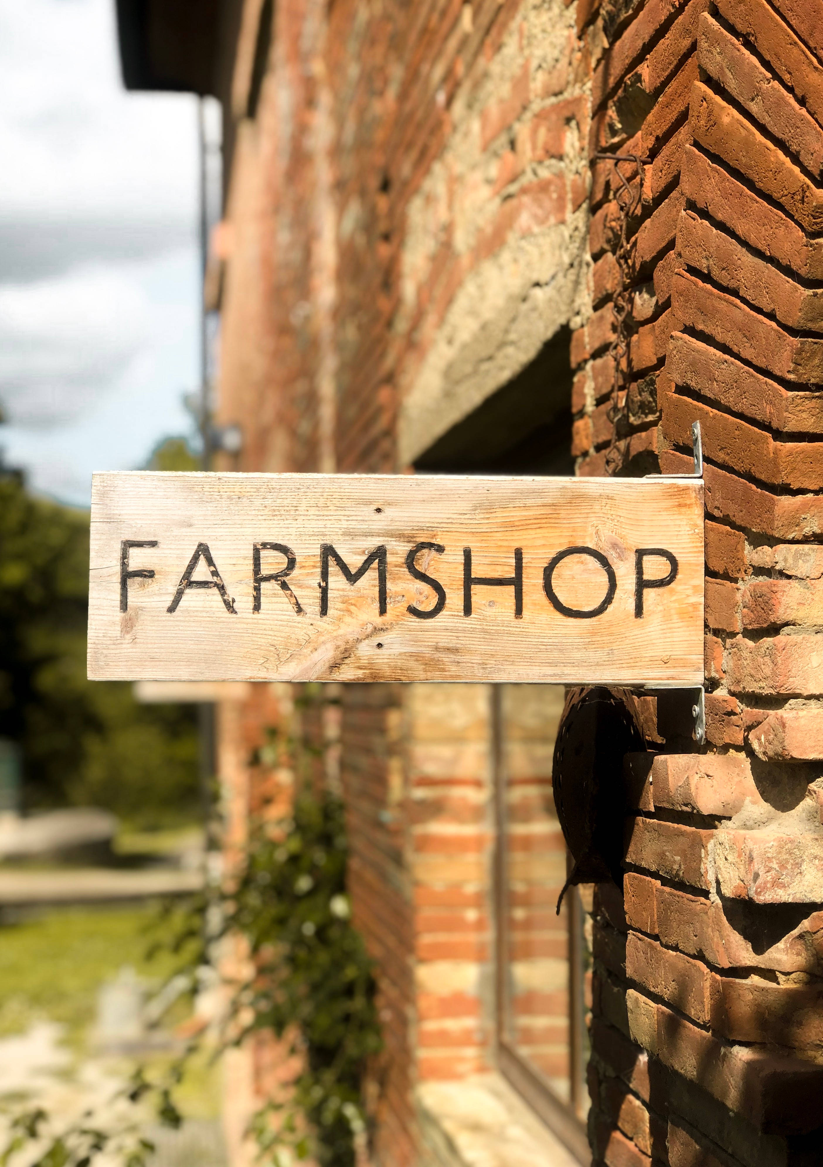Block Font, Farm Shop, rustic wooden sign, 4K Phone Wallpaper