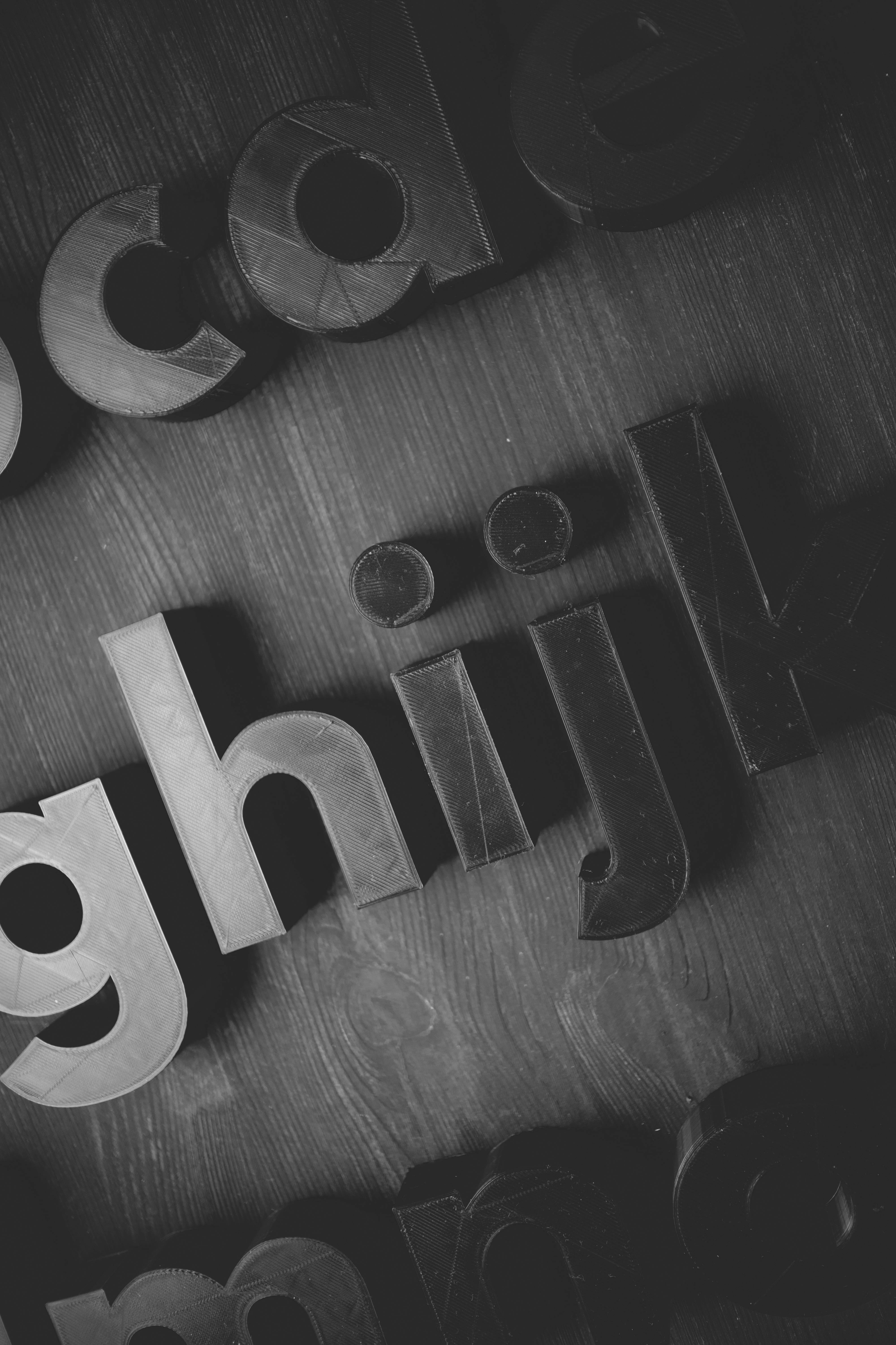 black font, magnetic letters, vintage metal letterpress type, 5K Phone Wallpaper