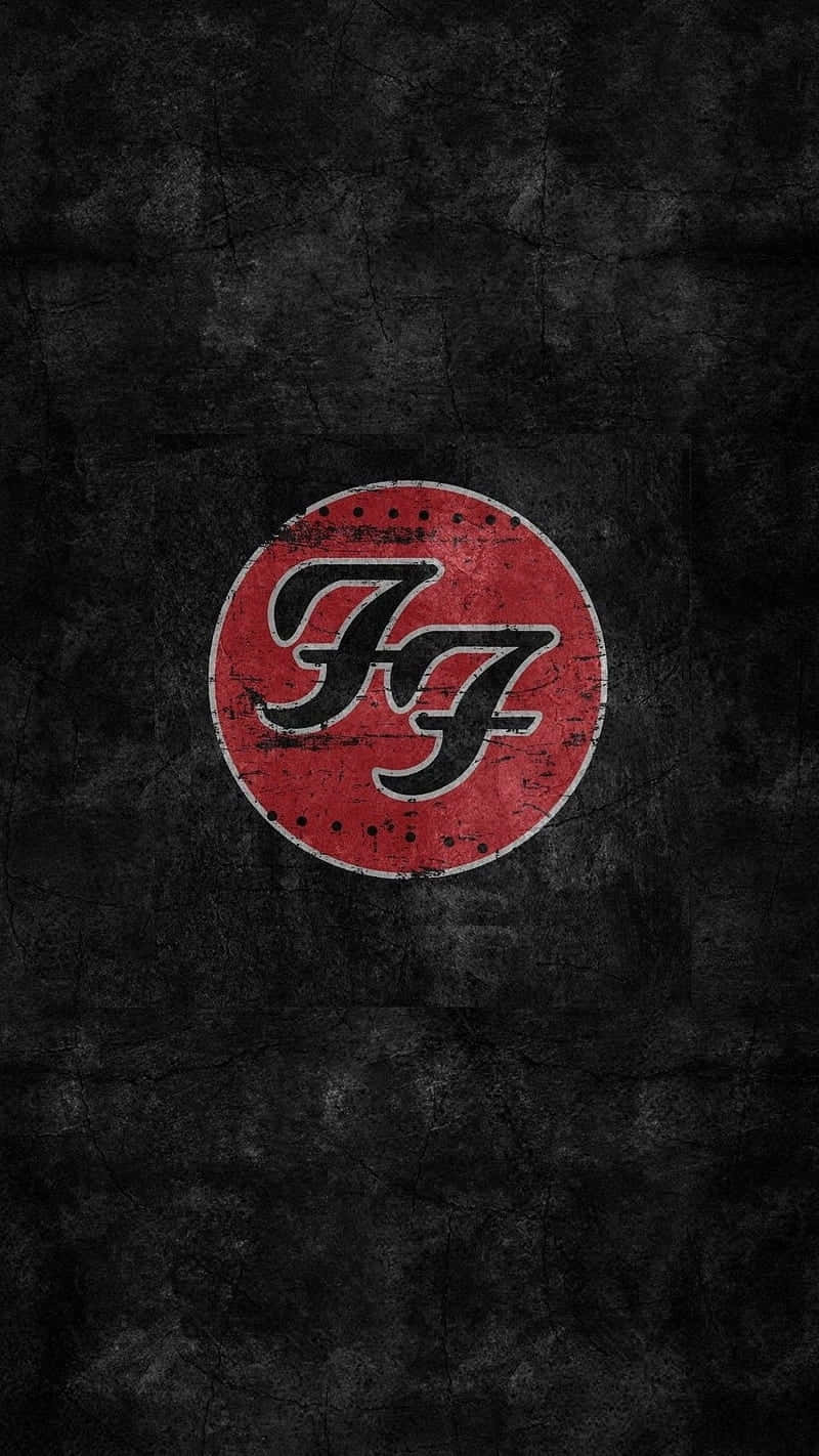 Foo Fighters, red circular logo, black stylized FF letters, HD Phone Wallpaper
