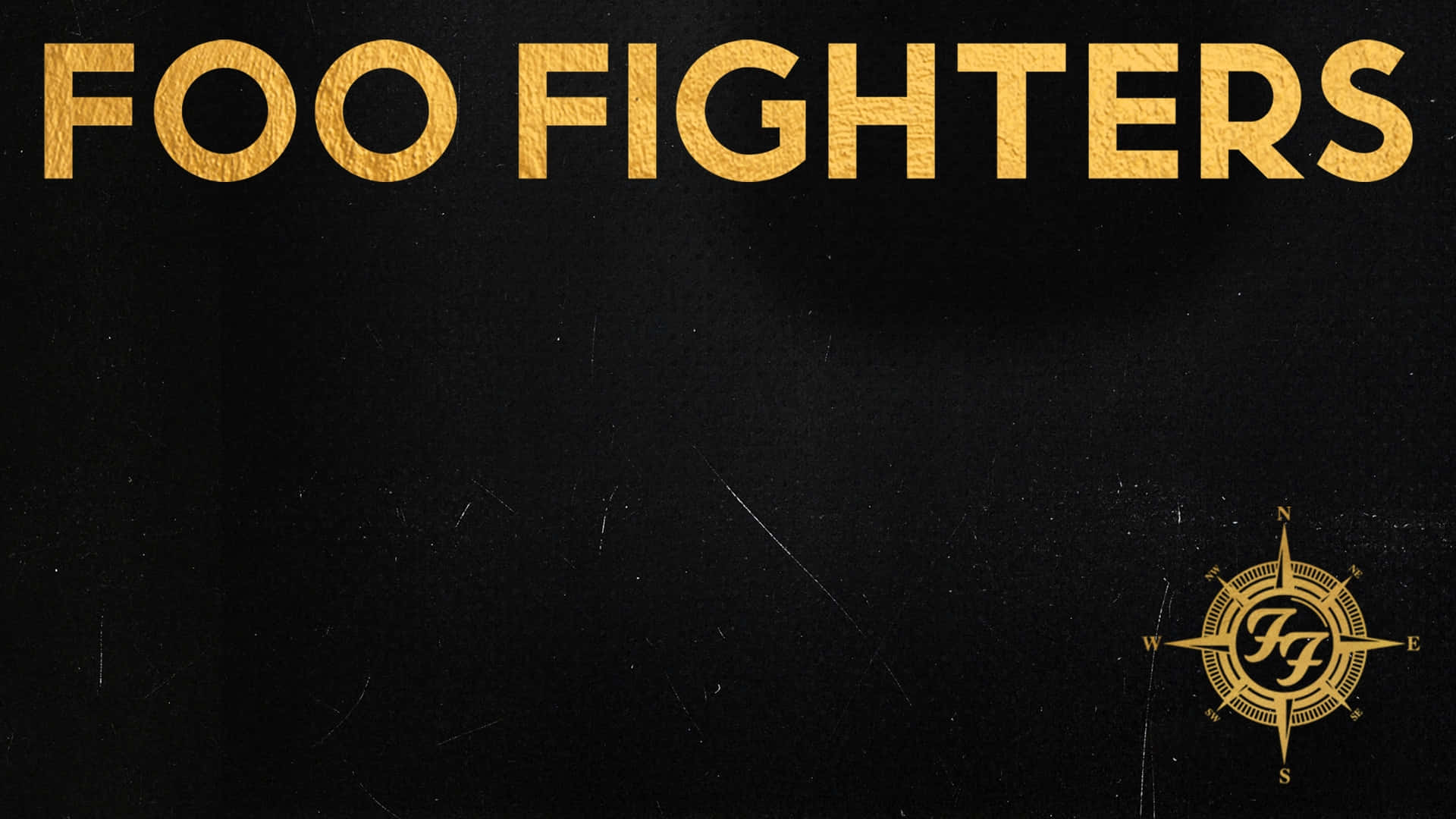 Foo Fighters, gold, compass logo, Full HD Desktop Wallpaper
