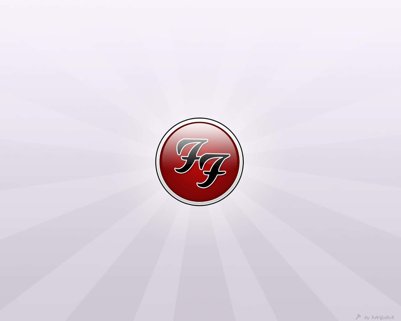 Foo Fighters, glossy red, circular logo, HD Desktop Wallpaper