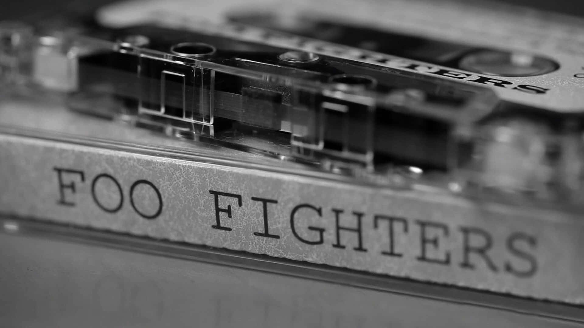 Foo Fighters, cassette tape, black and white, Full HD Desktop Wallpaper