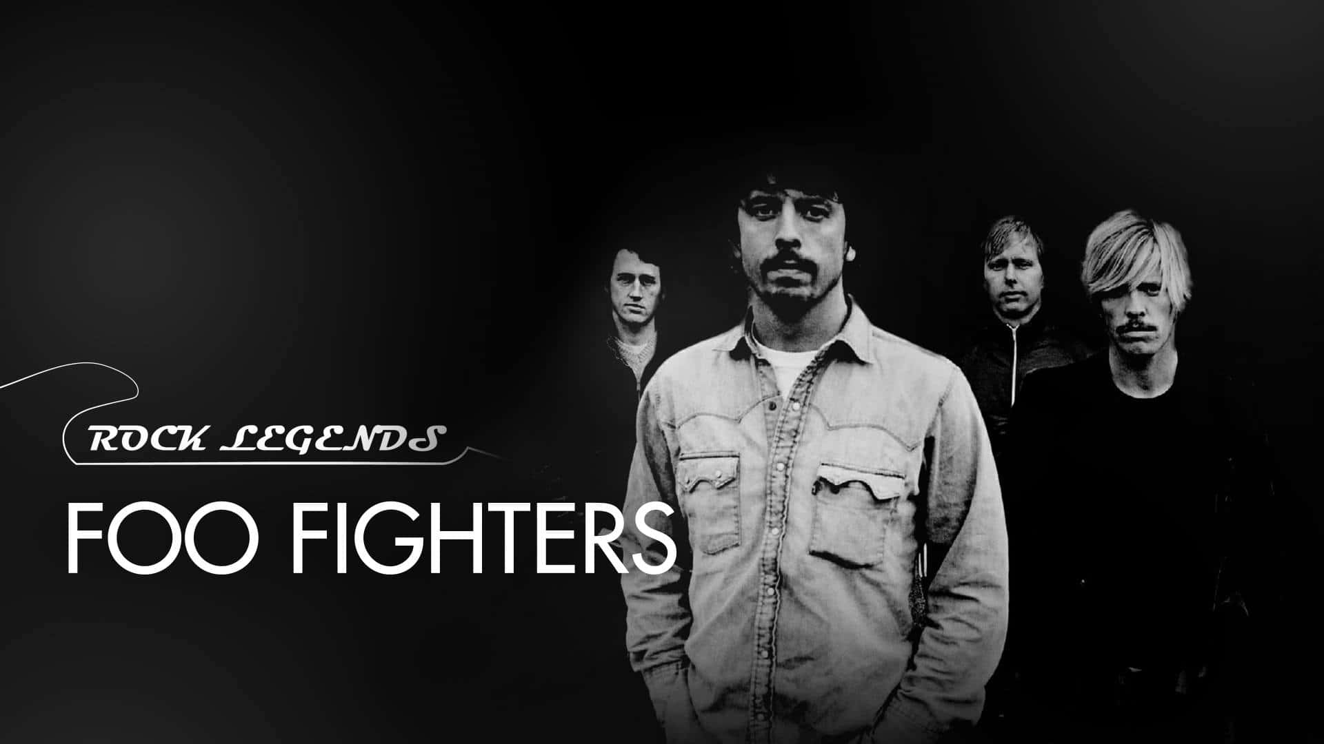 Foo Fighters, Rock Legends, black and white photo, Full HD Desktop Wallpaper