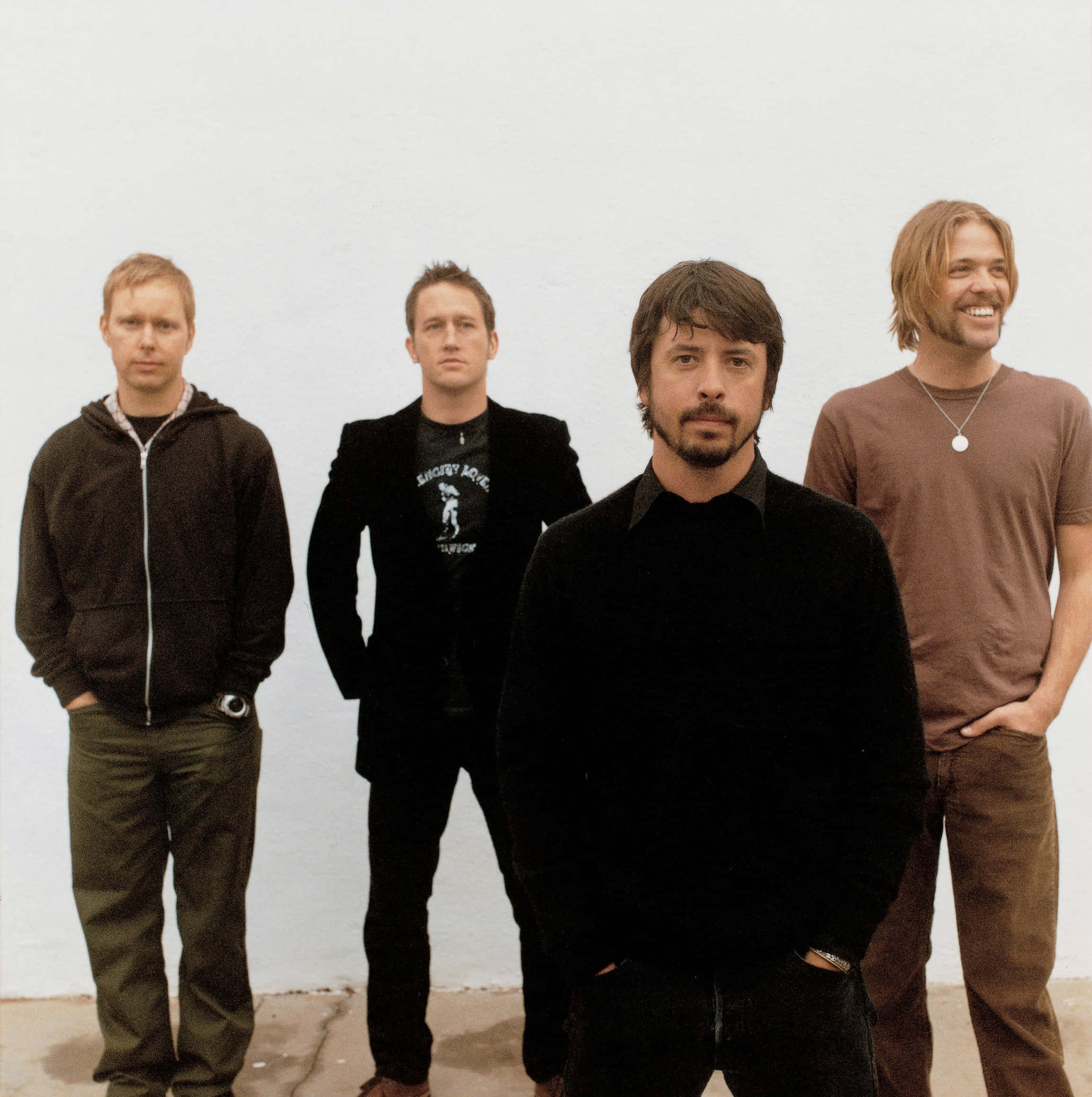 Foo Fighters, band portrait, four men, Full HD Phone Wallpaper
