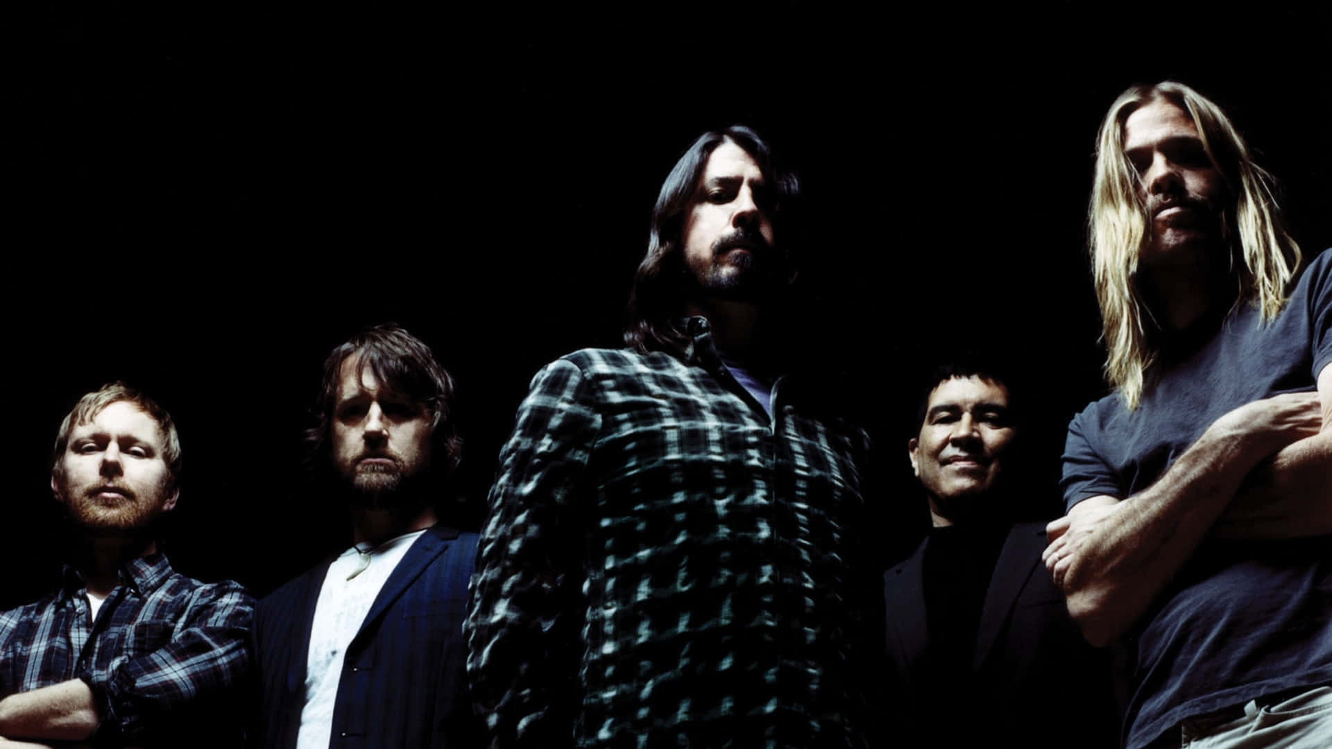 Foo Fighters, band portrait, long hair, Full HD Desktop Wallpaper