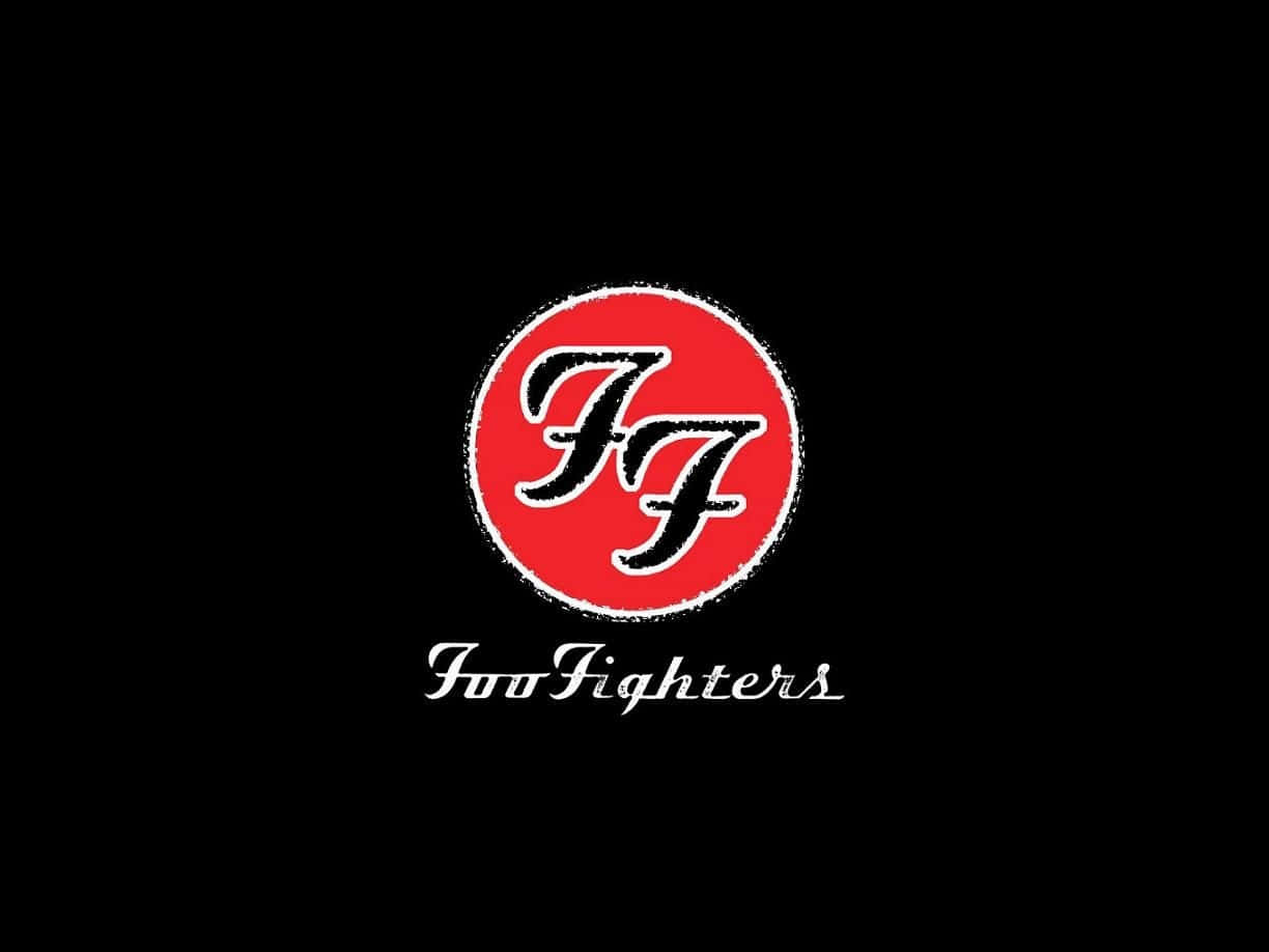 Foo Fighters, red circular logo, stylized FF monogram, SD Desktop Wallpaper