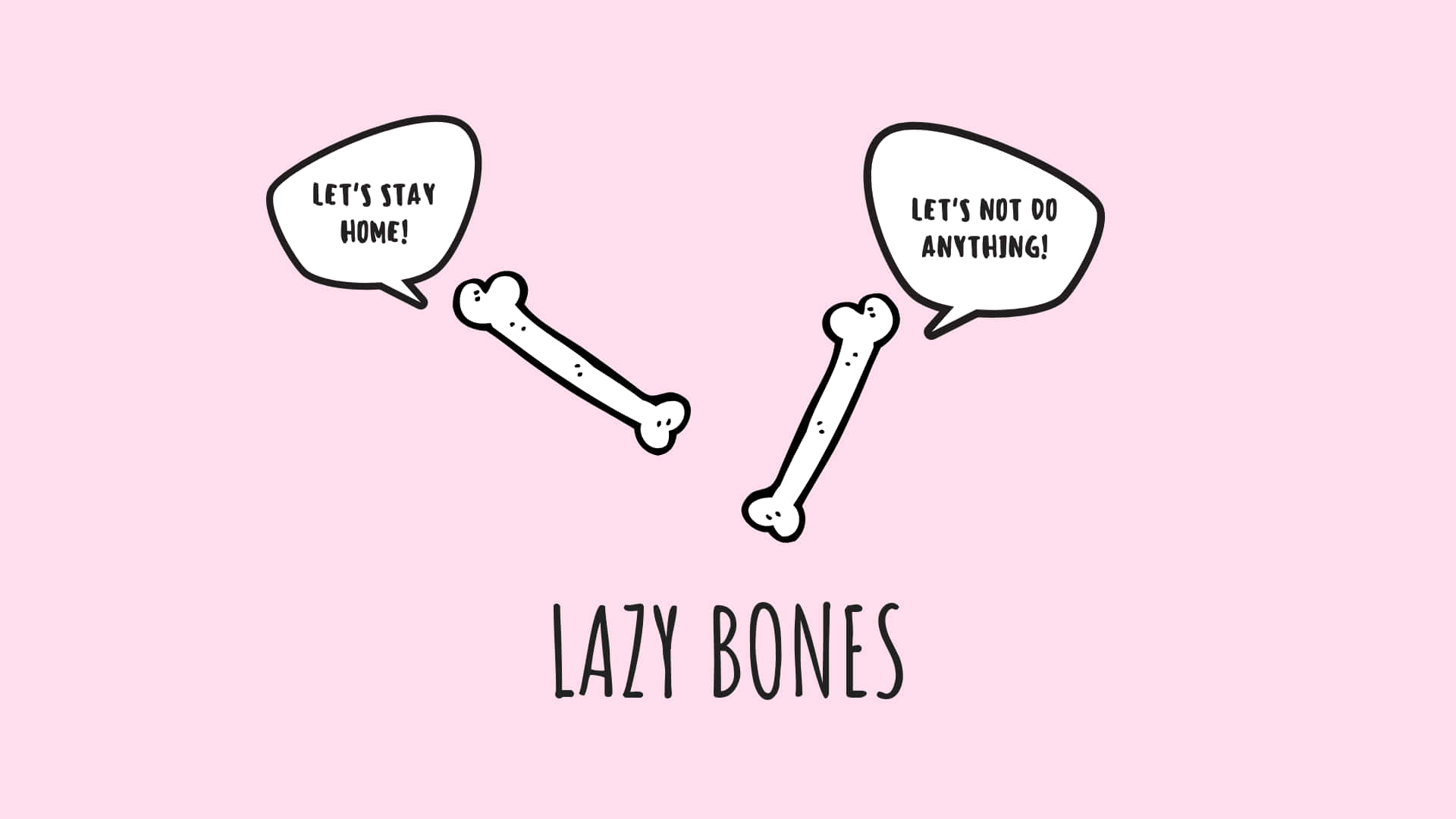Funny Food, cartoon bones, speech bubbles, Full HD Desktop Wallpaper