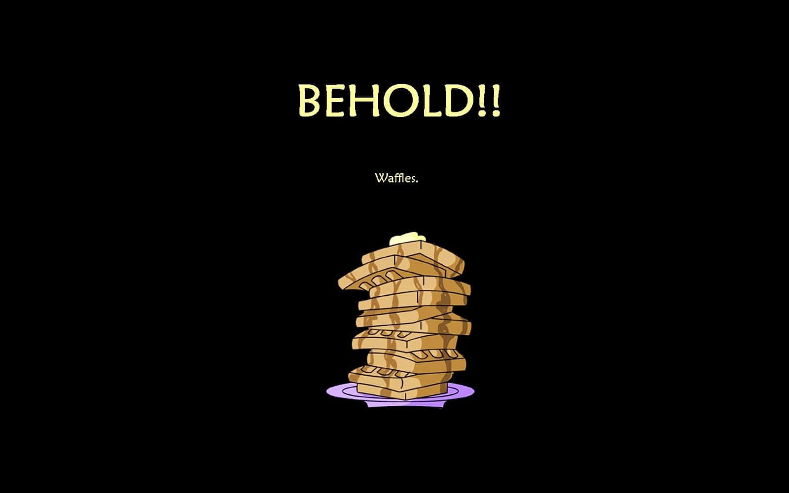 golden-brown waffles, syrup, purple plate, HD Desktop Wallpaper