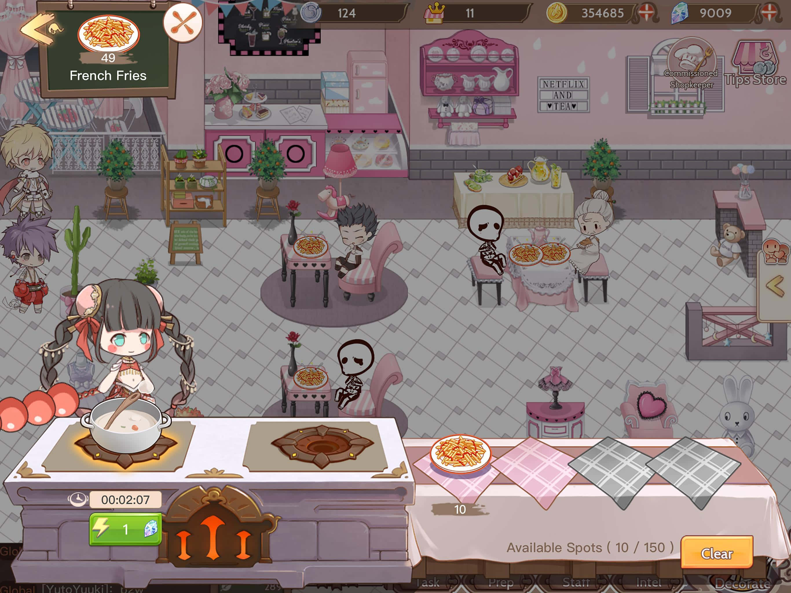 Food Fantasy, anime-style restaurant game, chibi characters, 2K Desktop Wallpaper