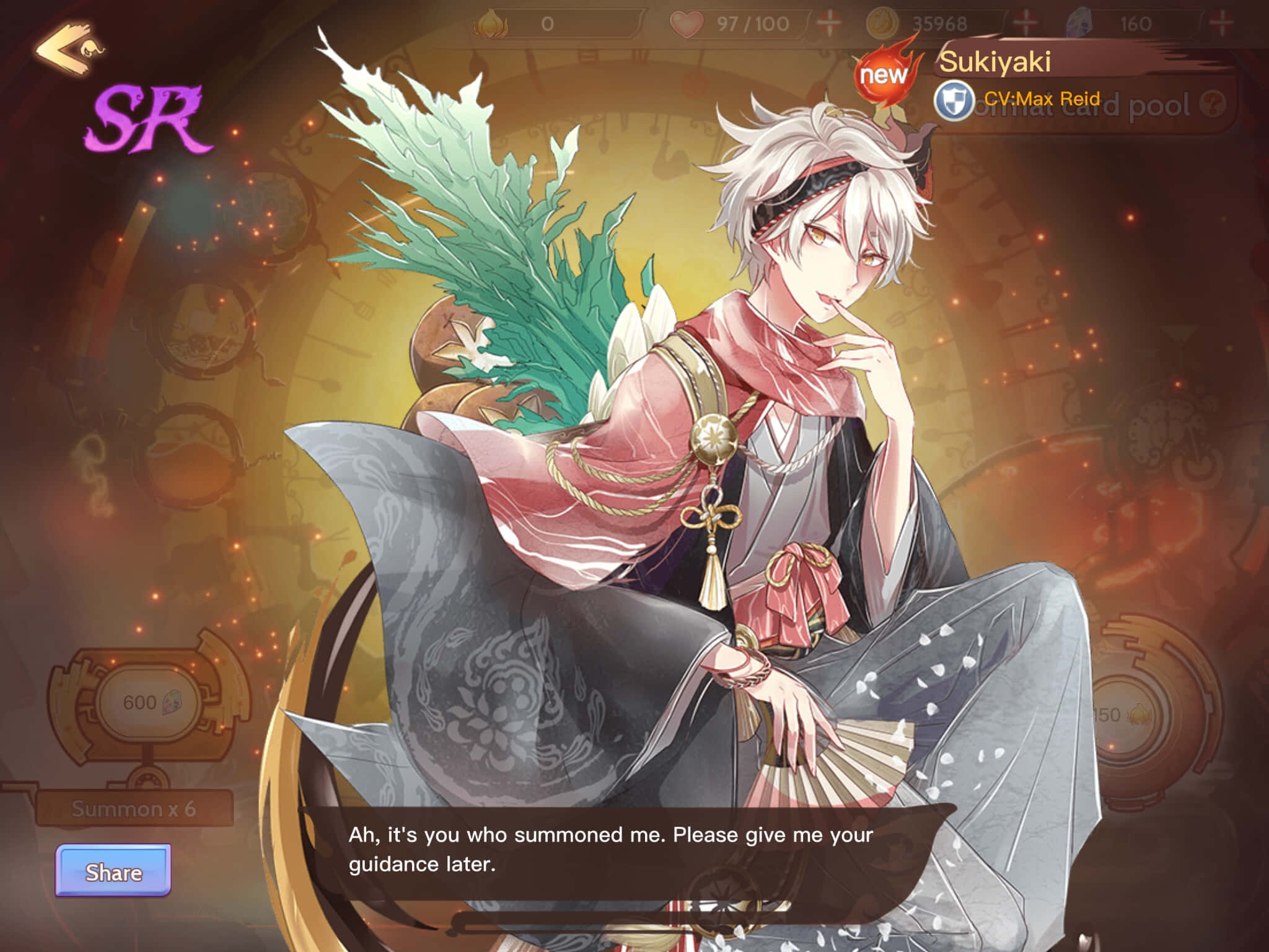 Food Fantasy, sukiyaki, silver-haired anime character, Full HD Desktop Wallpaper