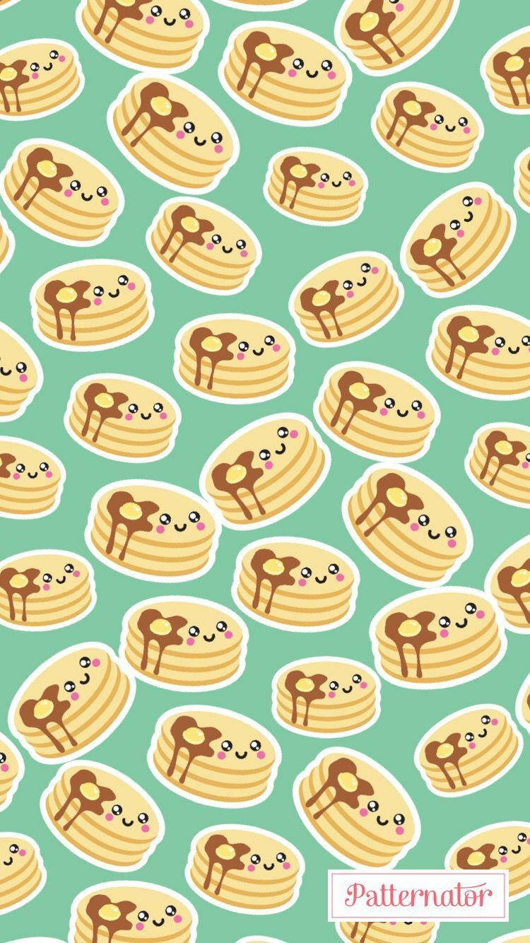 Pancakes, cartoon, smiling faces, HD Phone Wallpaper