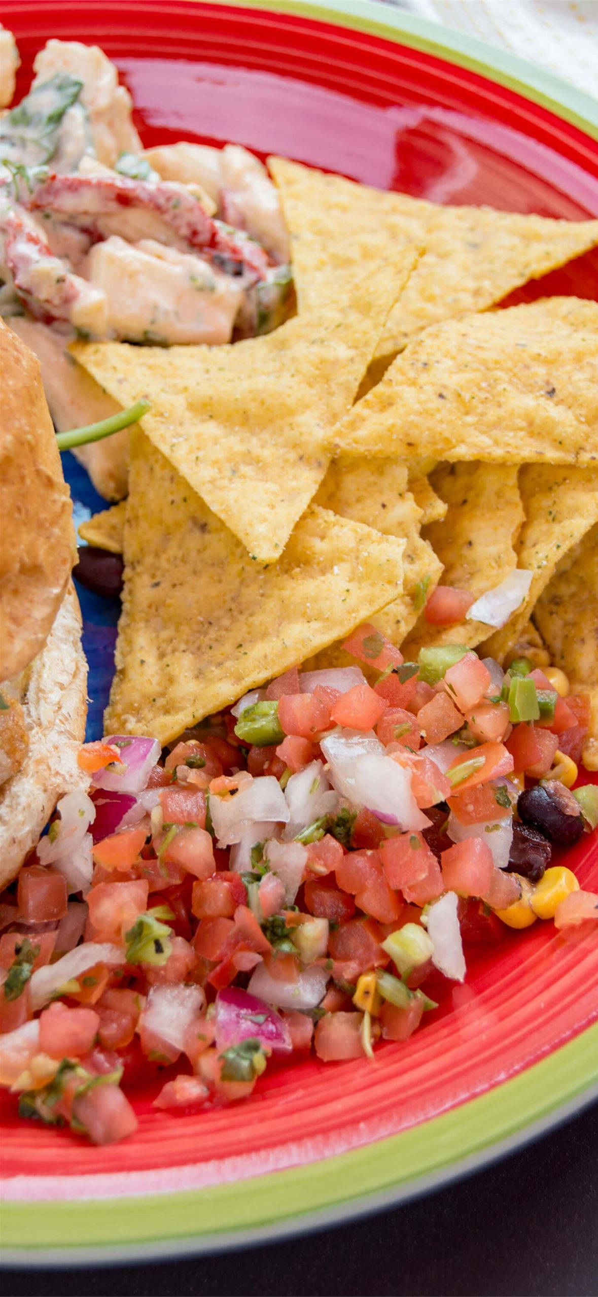 Nachos, Food iPhone, pico de gallo, Full HD Phone Wallpaper