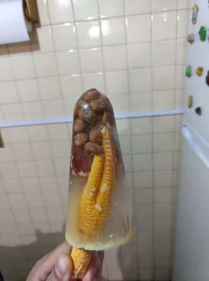 popsicle, corn kernels, nuts, SD Phone Wallpaper