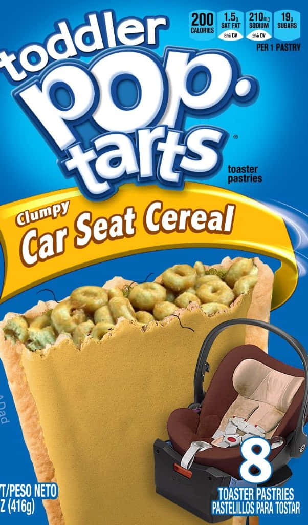 Clumpy Car Seat Cereal, toddler pop tarts, blue box, SD Phone Wallpaper