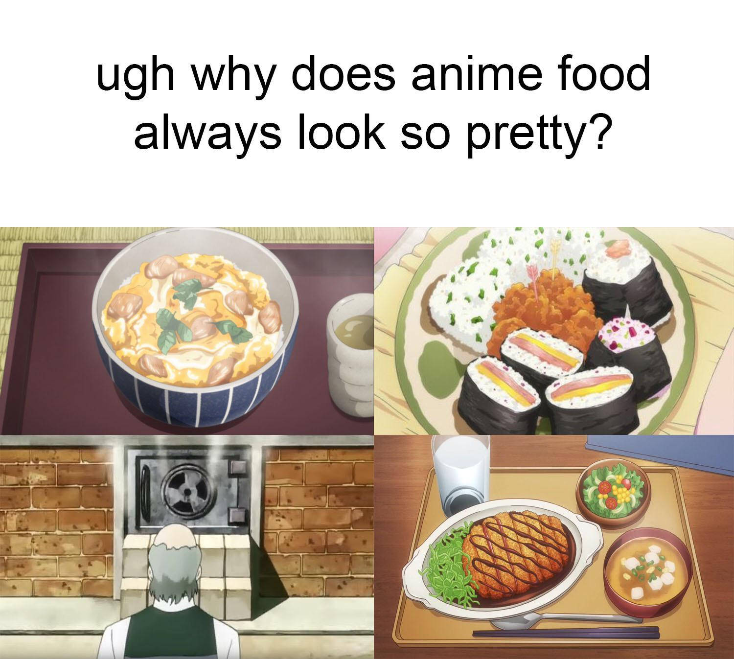 anime-style food, rice bowls, sushi, HD Desktop Wallpaper