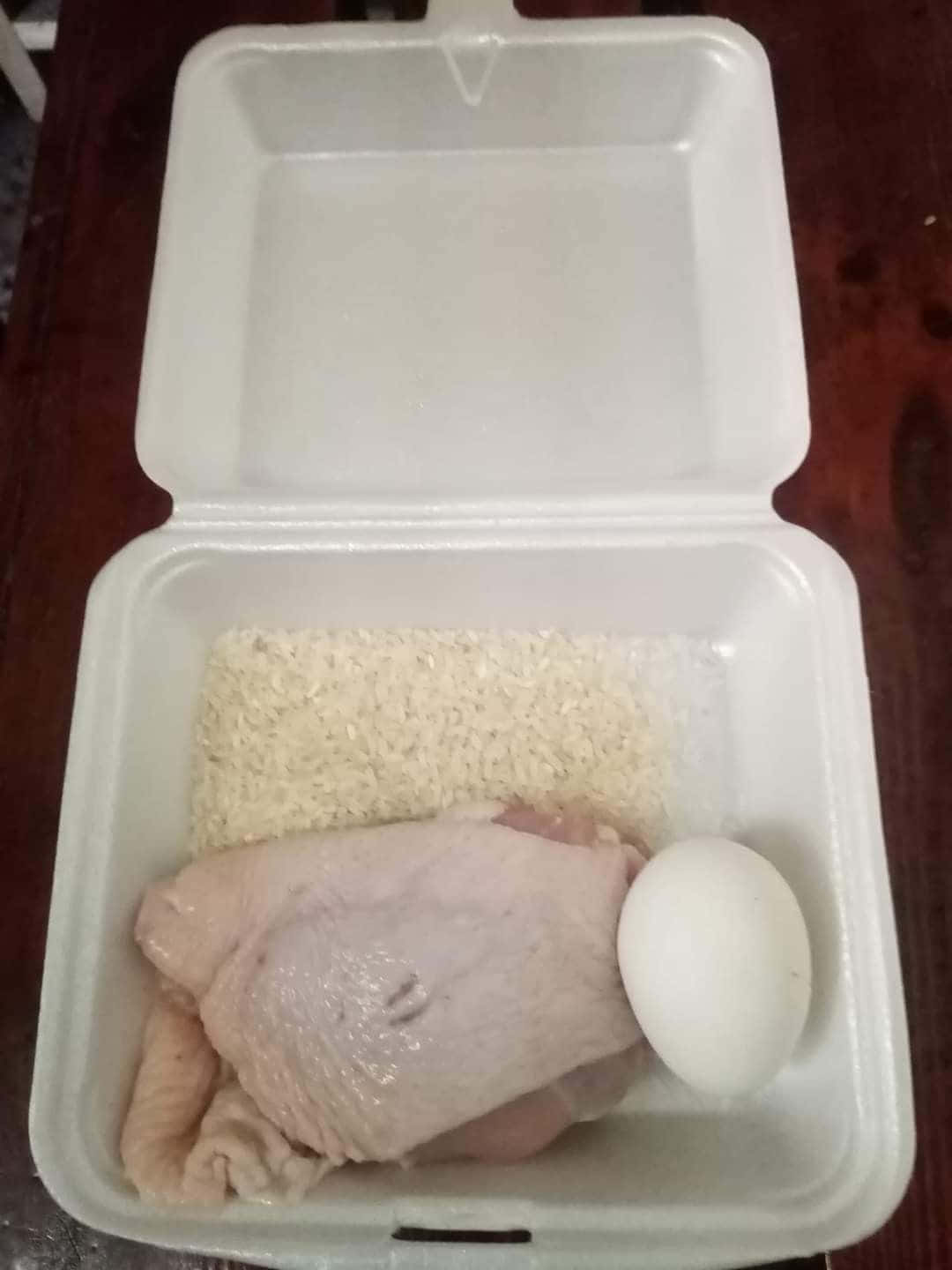 white styrofoam container, raw chicken breast rice, boiled egg, HD Phone Wallpaper