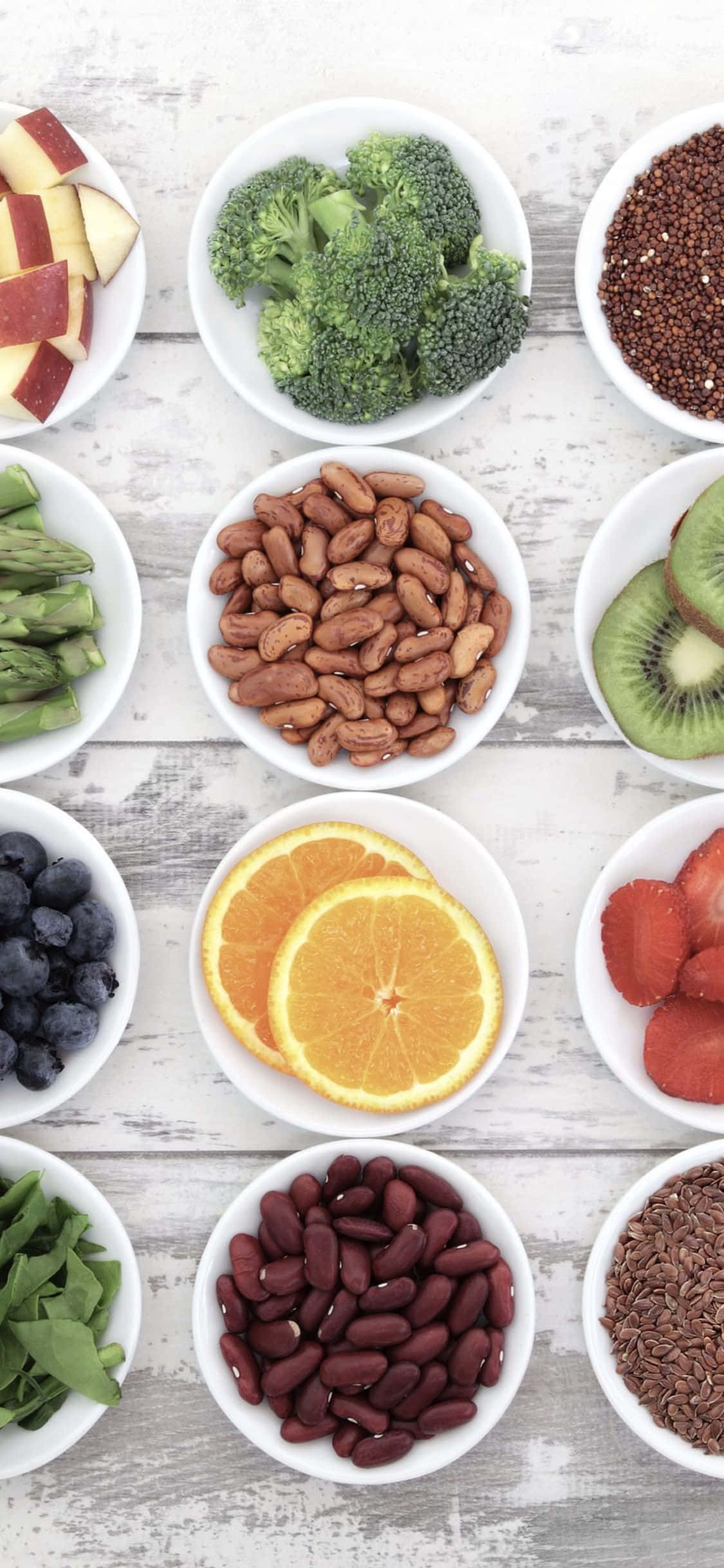 cute food iphone, top-down view, fresh fruits, Full HD Phone Wallpaper