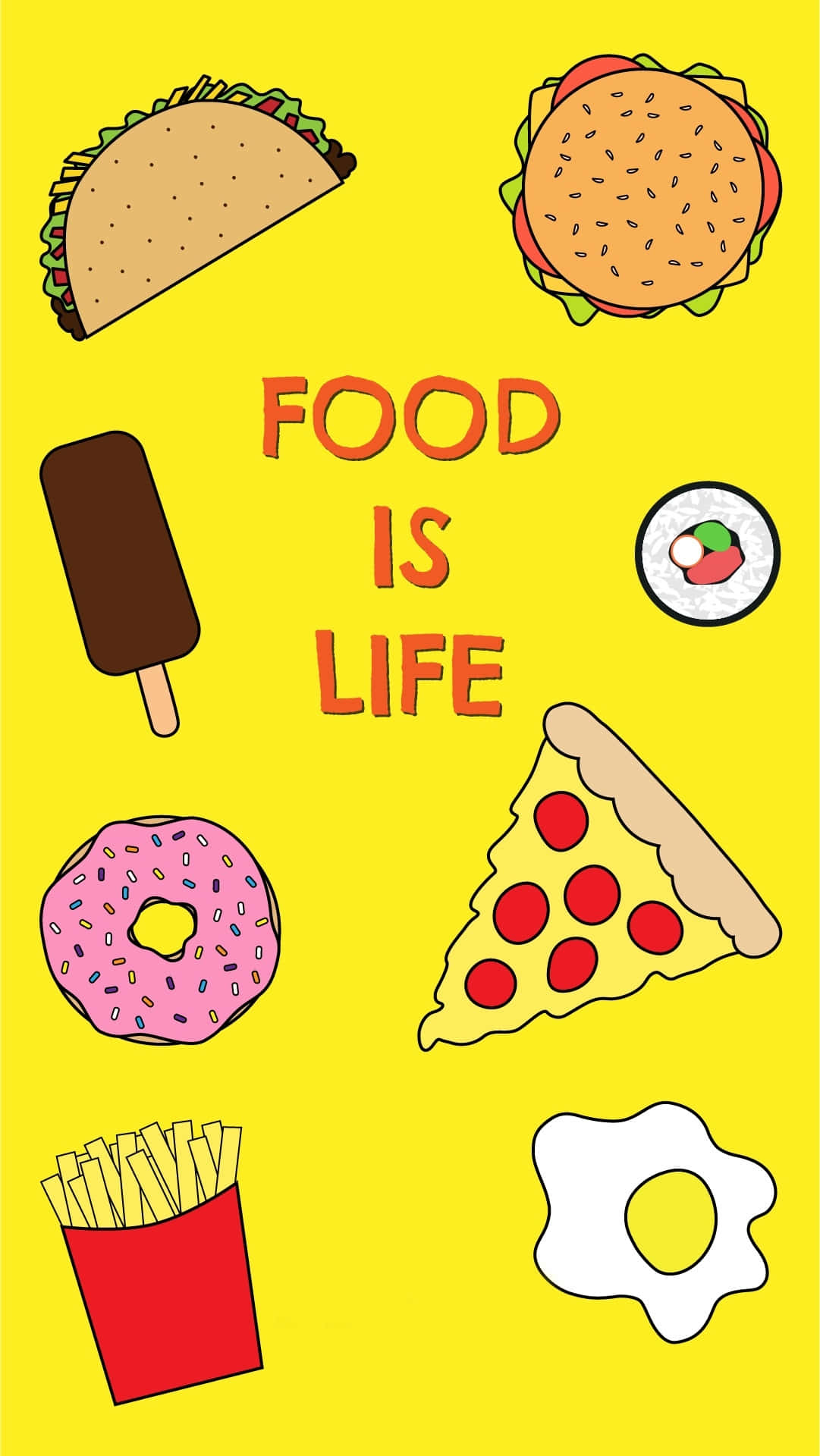 taco, burger, ice cream, Full HD Phone Wallpaper